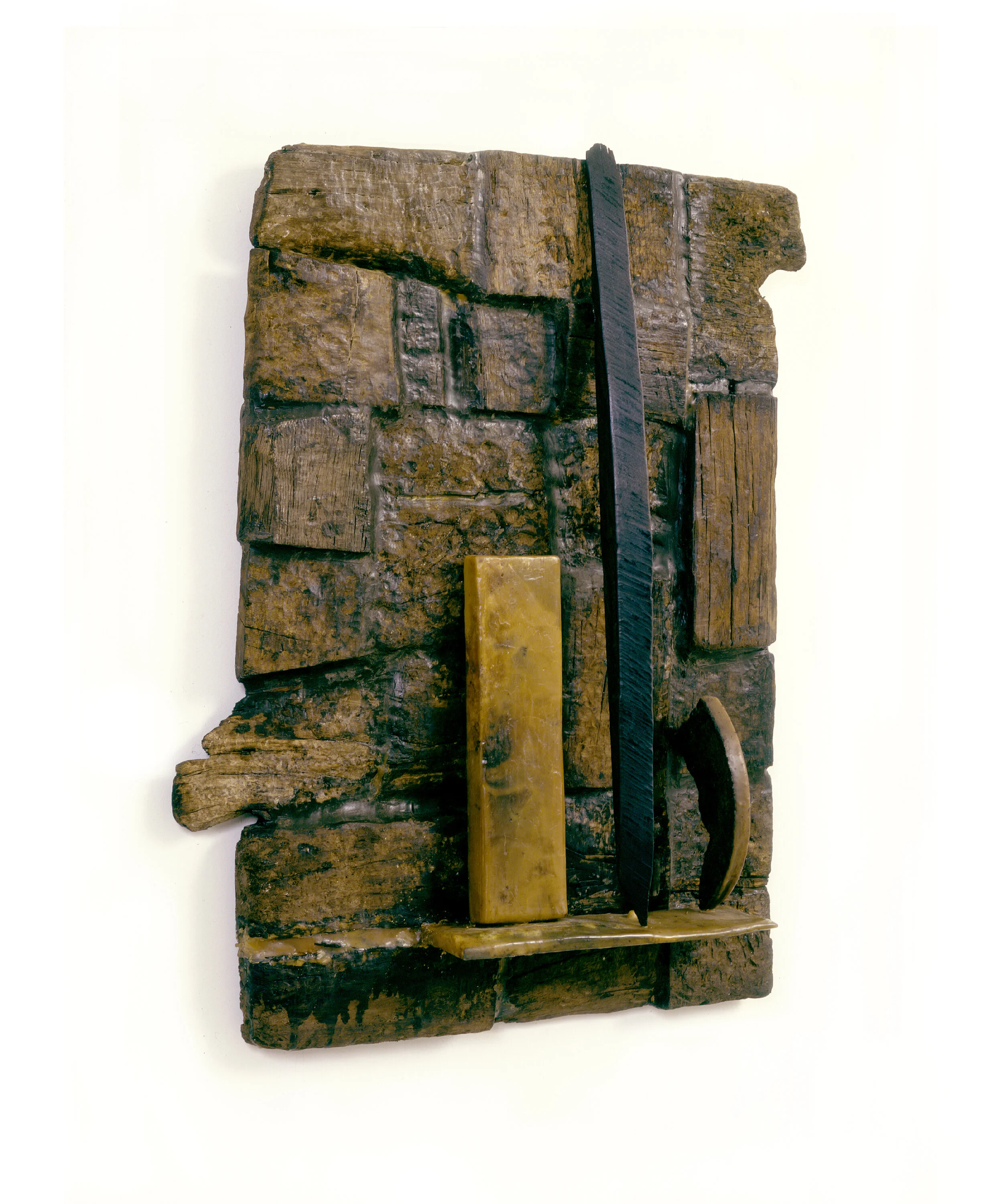  Outcasts, 1988 Wood, beeswax and tree resin 30” x 22” x 5” 