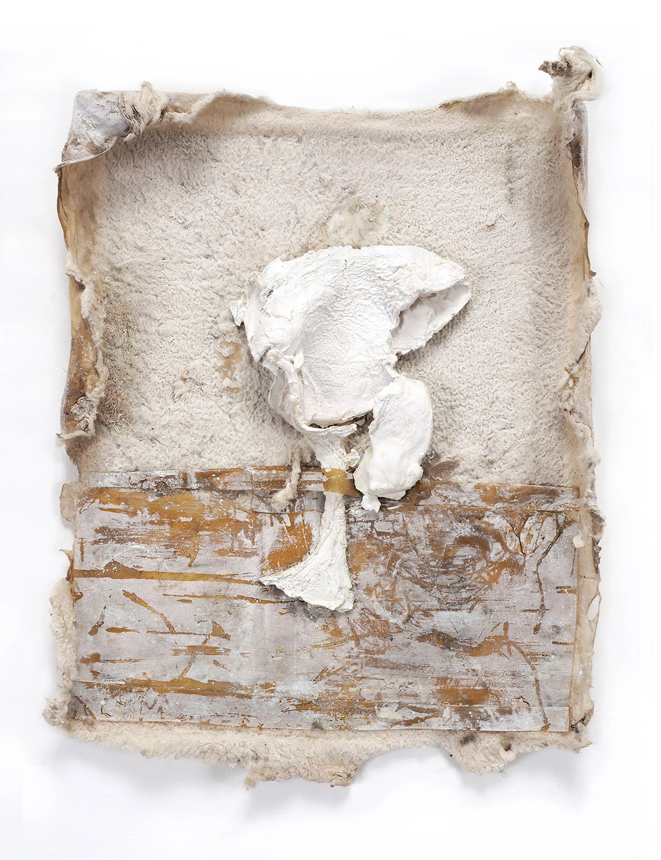  Tree of Life, 2016 Lambskin, coagulated white enamel, alykd resin 13” x 10” x 3” 