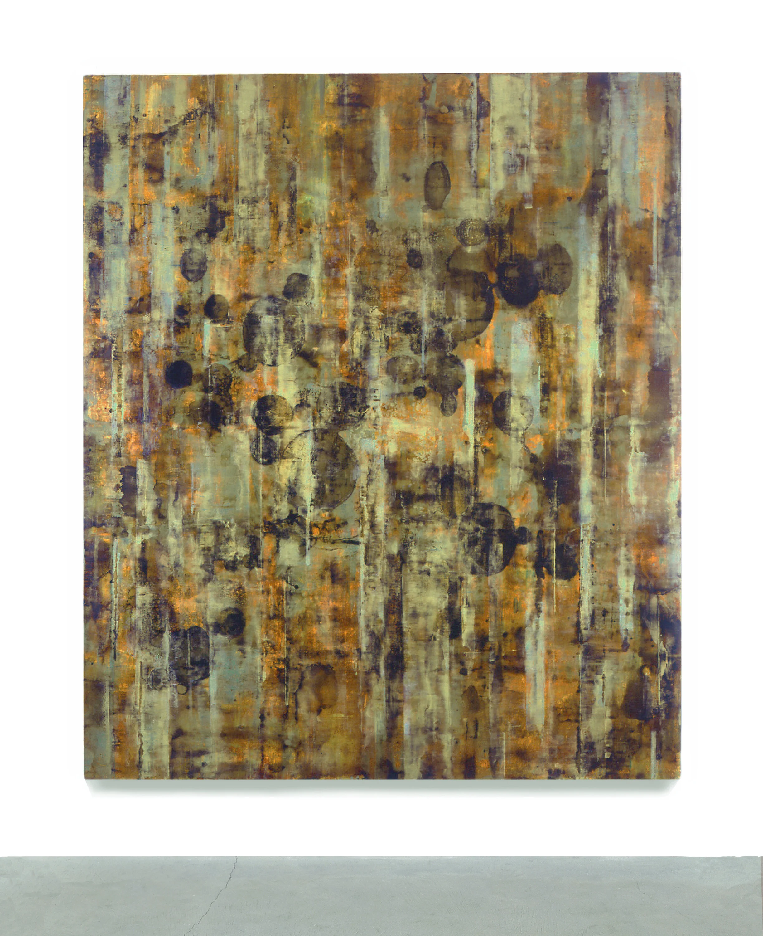  The Habits of Nature, 1995 Oil, enamel, asphaltum and alykd resin on canvas 137” x 115” 