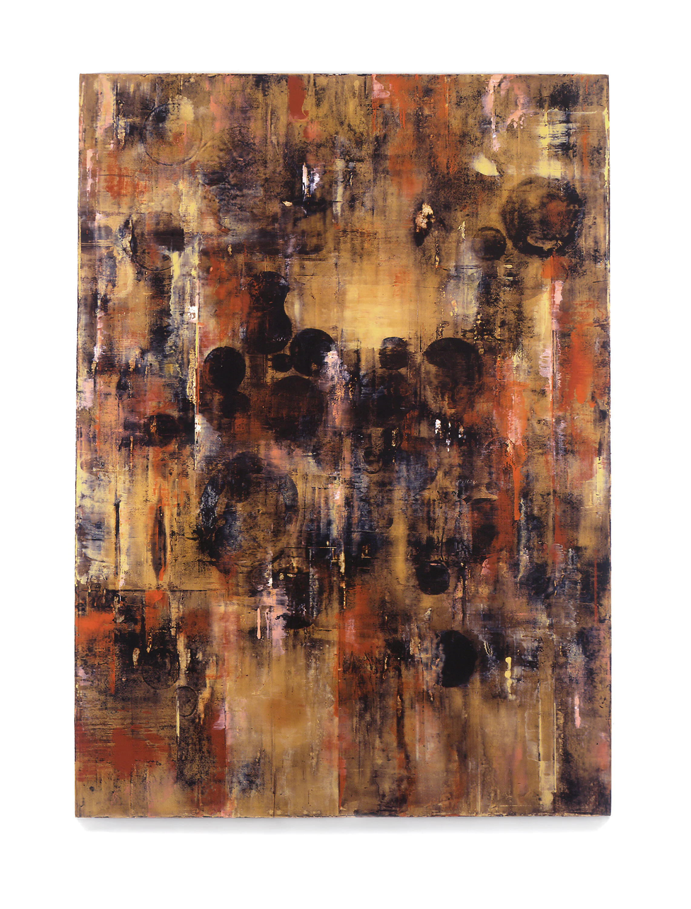  Field Theory II, 1996 Oil, acrylic, enamel and asphaltum on canvas 84” x 60” 