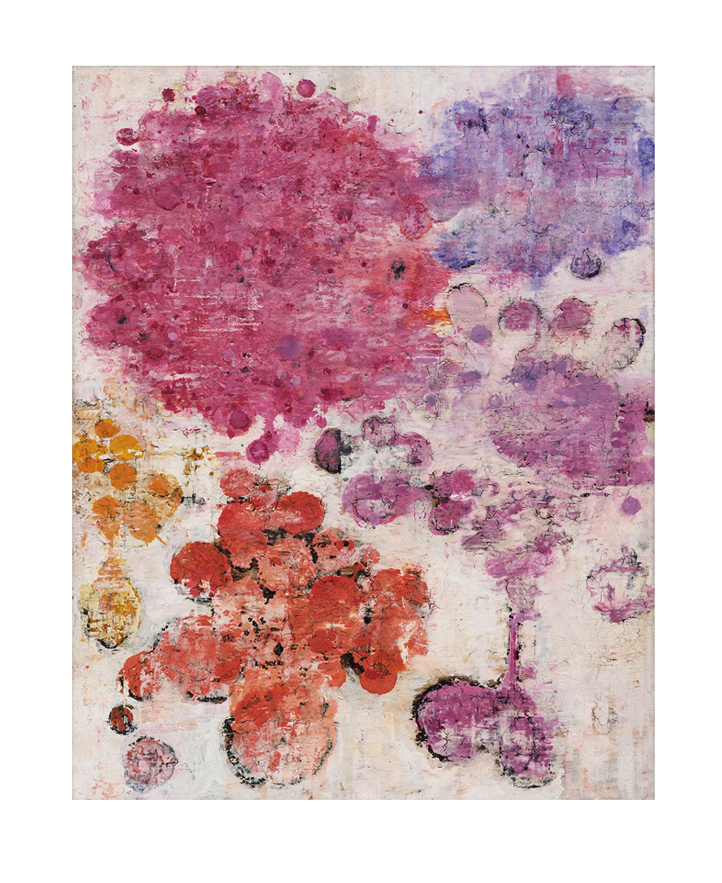  VPFlowers, 2018 Acrylic ink, watercolor and asphaltum on paper 9.25” x 7” 