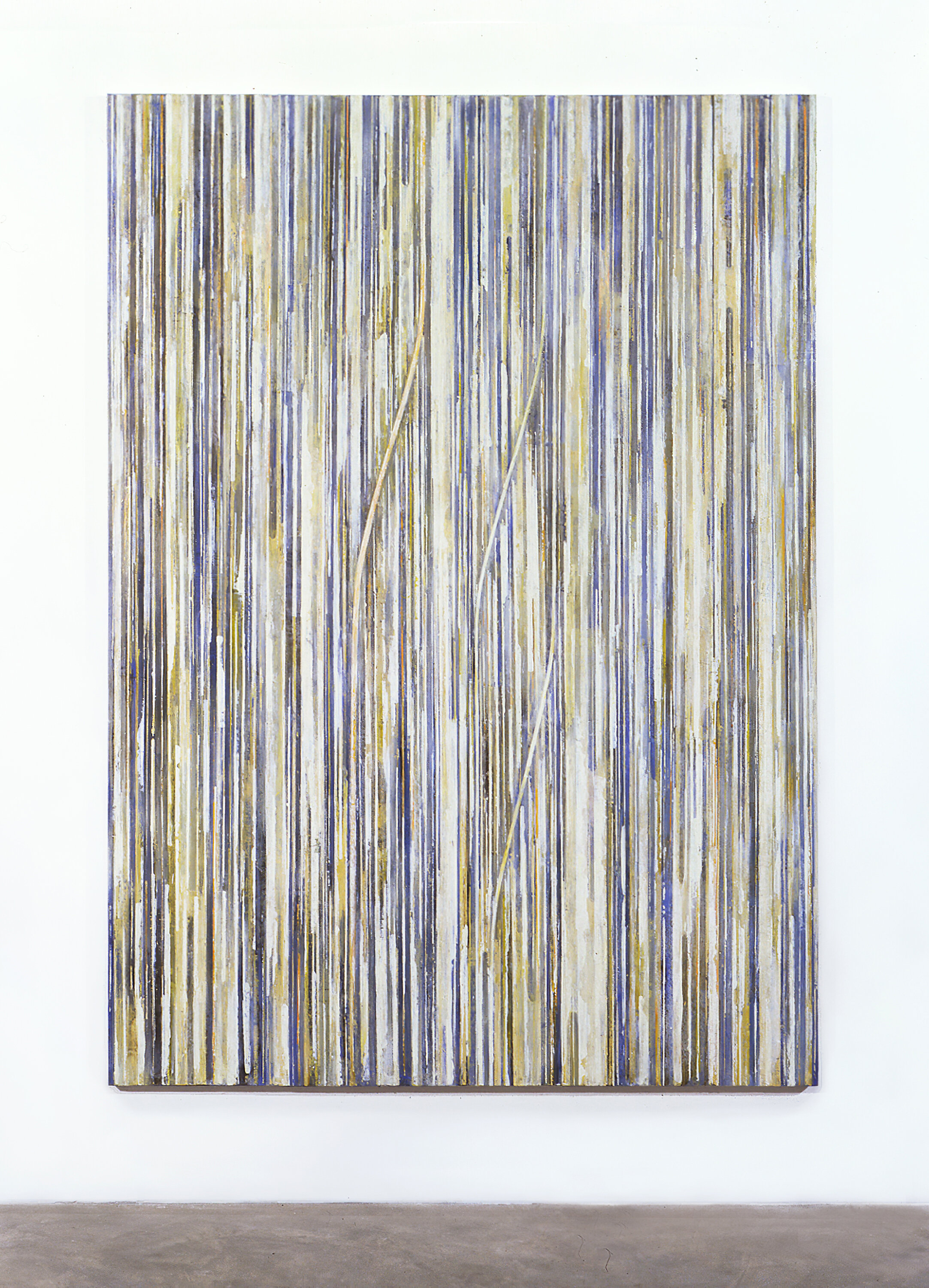  Fieldmarks XI, 1993 Oil, enamel and asphaltum on canvas 87” x 62” 