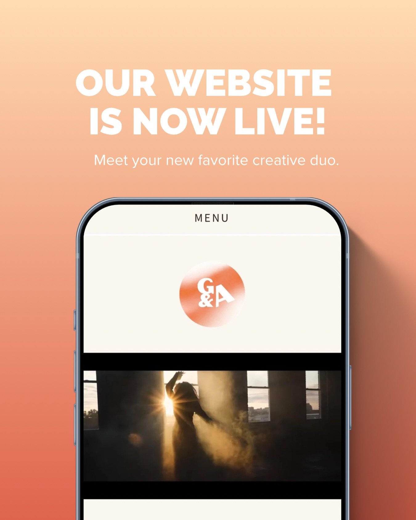 Your favorite creative duo has a new website. 🎬✨

Say hello to the new online home of G&amp;A Productions!

Since 2019, we&rsquo;ve been behind the camera (and the computer 👀) creating everything from real estate photography + video and drone conte
