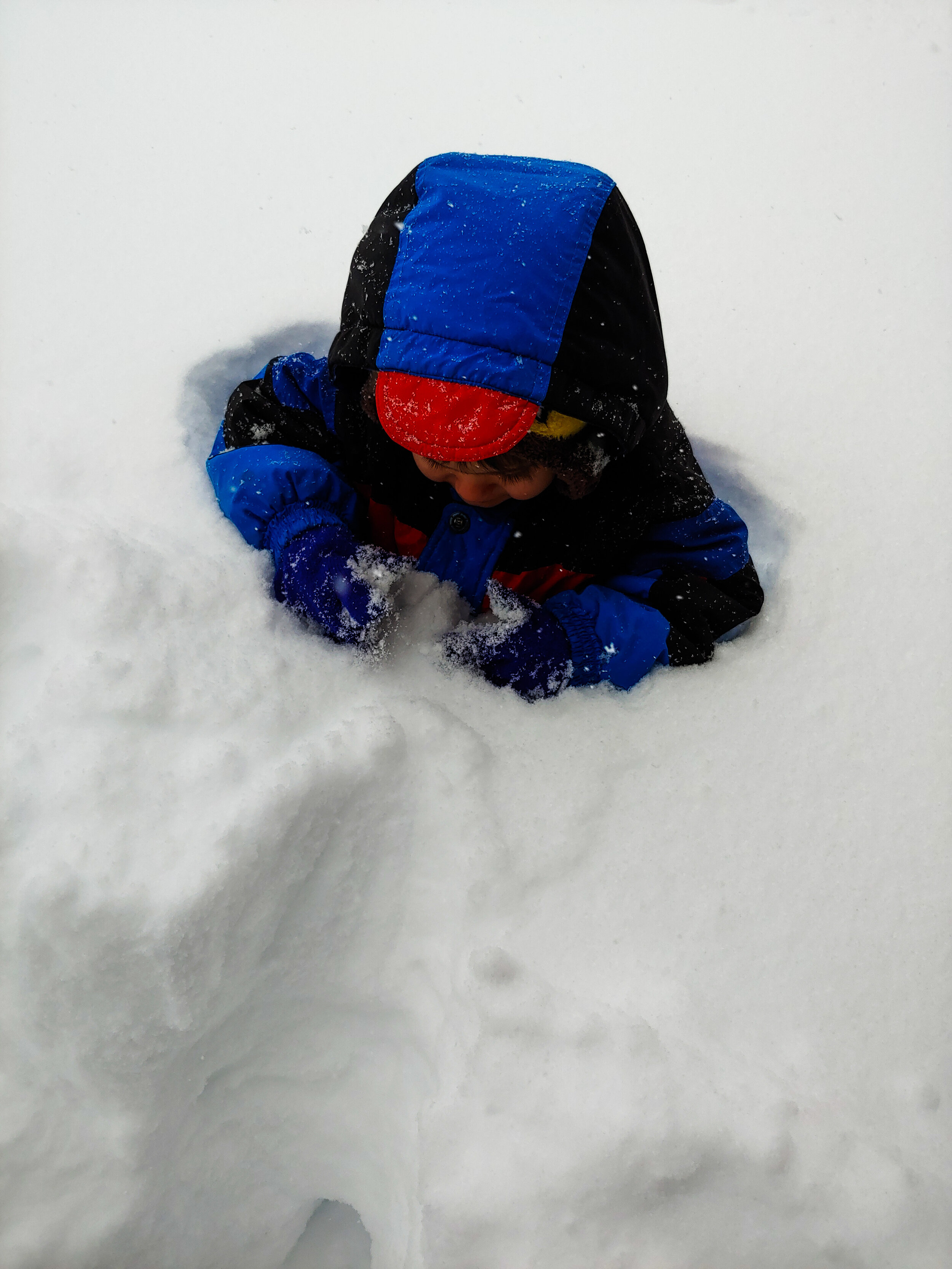 20" of snow is shoulder height for a toddler