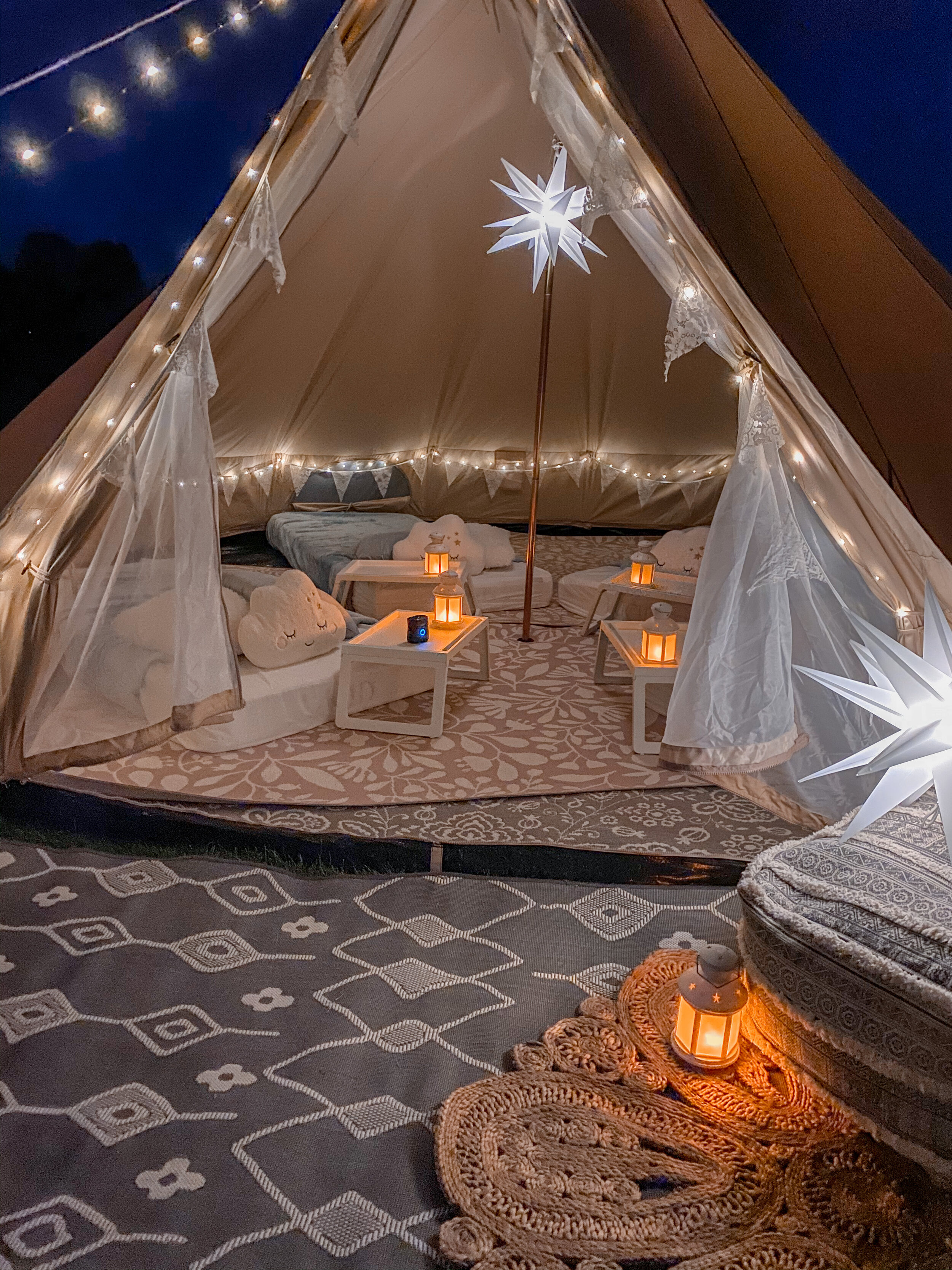 Camping Tent Lighting Ideas  Tent glamping, Camping lights