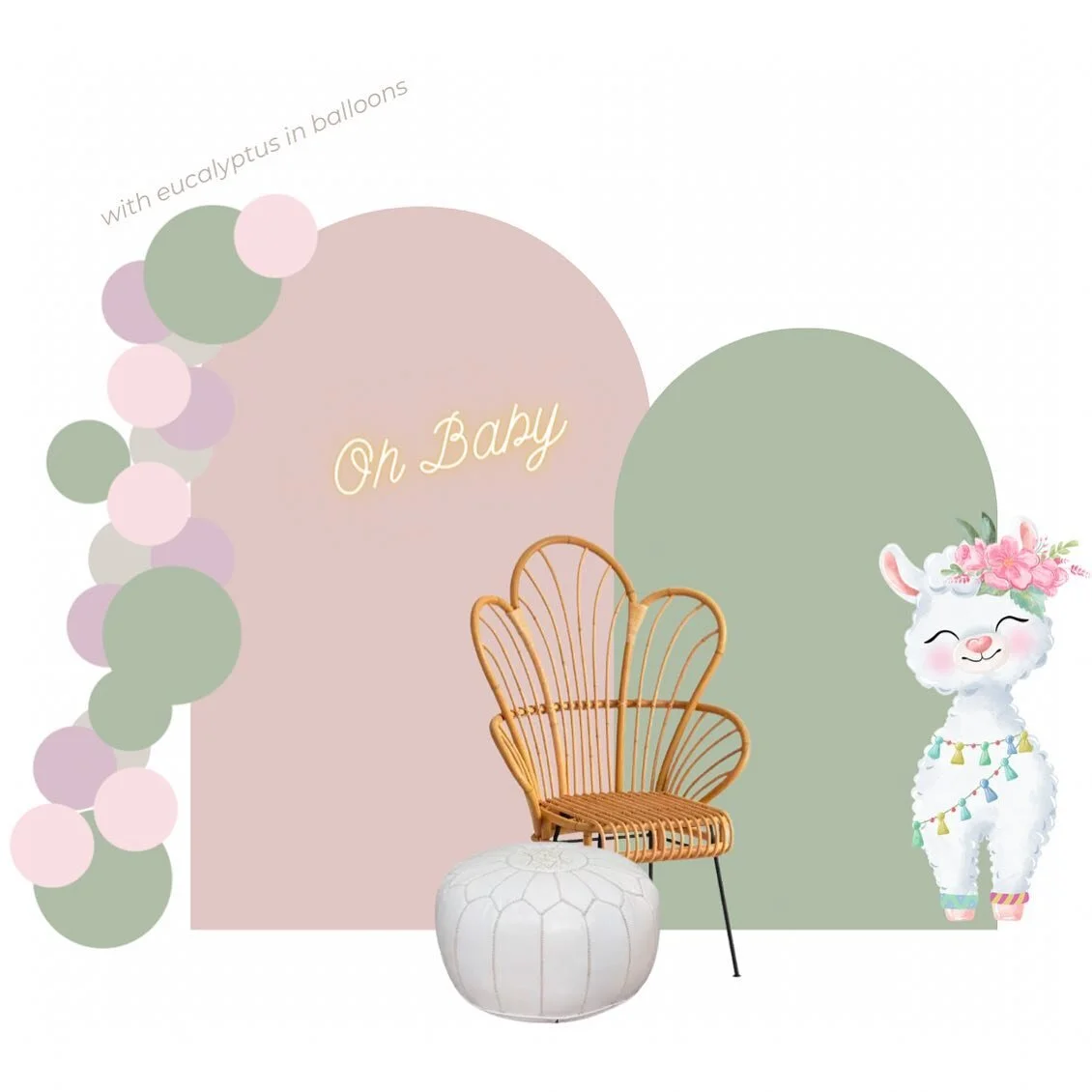 From design mock-up to reality! 
We loved bringing this vision to life for our baby shower client this morning 😍