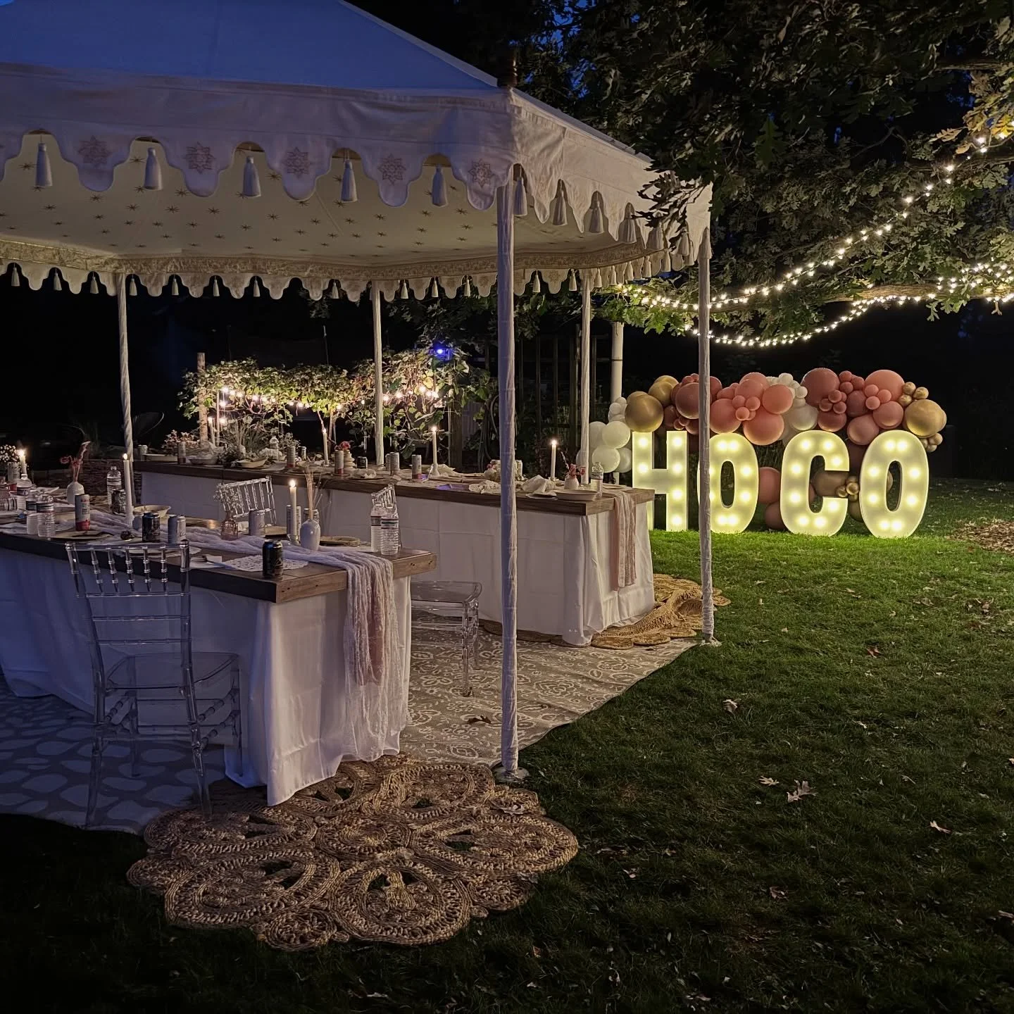 Dinner for 32? No problem. We brought the restaurant vibes to the backyard so this homecoming group could celebrate in style! 

#homecoming #highschool #dance #madisonwi #hoco #moroccantent