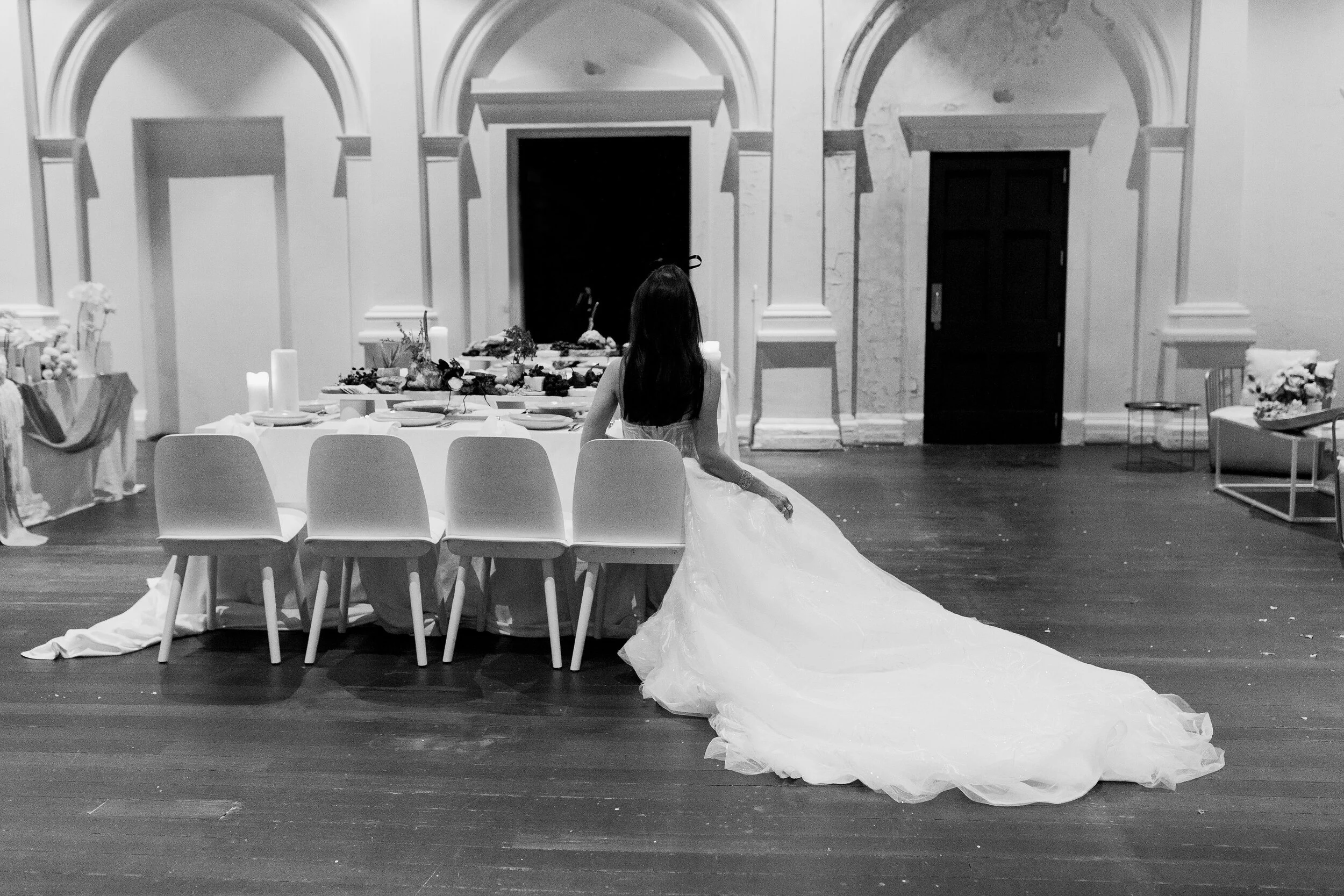  Venue: Moana Hall  Stylist &amp; Florals: Travelling Jaspers (Amber Jasper)  Furniture Hire: M Events Hire  Tableware: Euphoric Events  Food: Fraser’s Events &amp; Catering 
