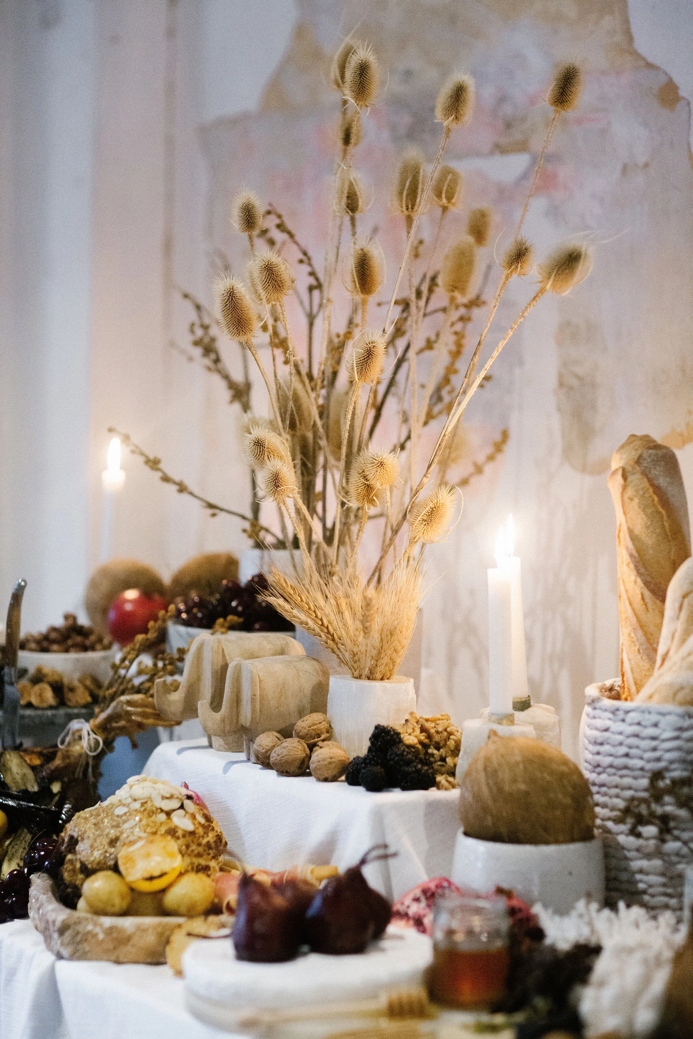  Venue: Moana Hall  Stylist &amp; Florals: Travelling Jaspers (Amber Jasper)  Furniture Hire: M Events Hire  Tableware: Euphoric Events  Food: Fraser’s Events &amp; Catering 