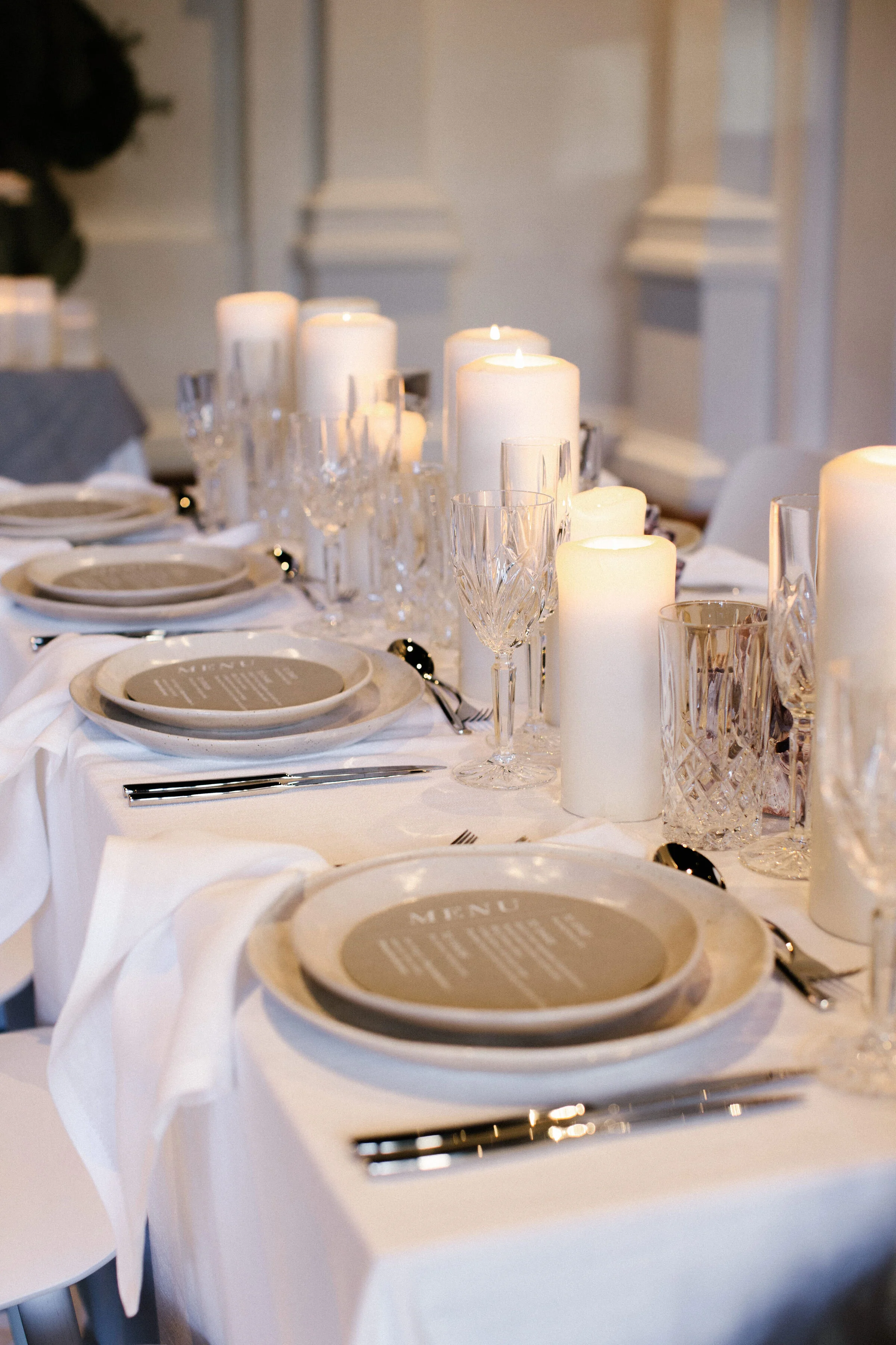  Venue: Moana Hall  Stylist &amp; Florals: Travelling Jaspers (Amber Jasper)  Furniture Hire: M Events Hire  Tableware: Euphoric Events  Food: Fraser’s Events &amp; Catering 