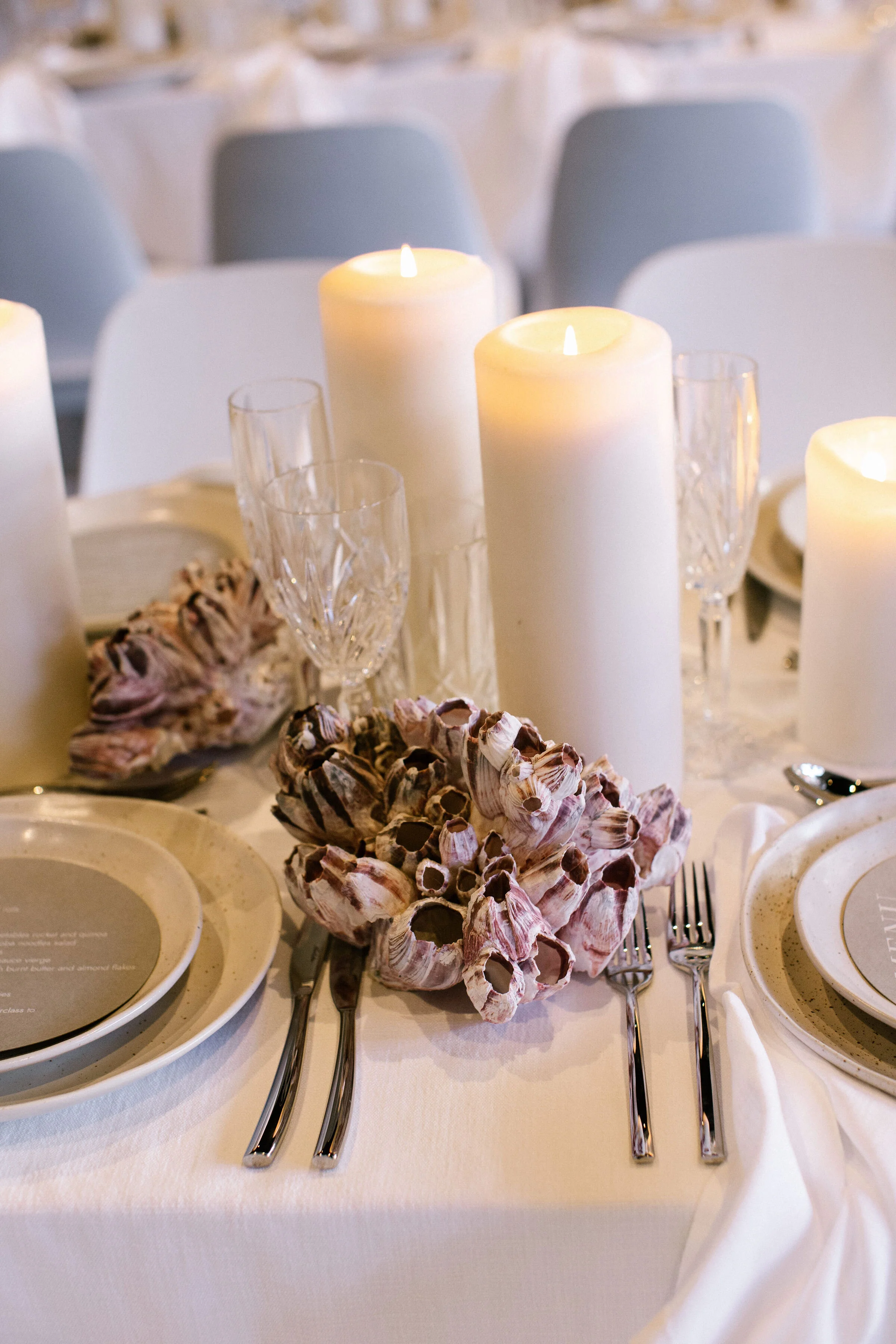  Venue: Moana Hall  Stylist &amp; Florals: Travelling Jaspers (Amber Jasper)  Furniture Hire: M Events Hire  Tableware: Euphoric Events  Food: Fraser’s Events &amp; Catering 