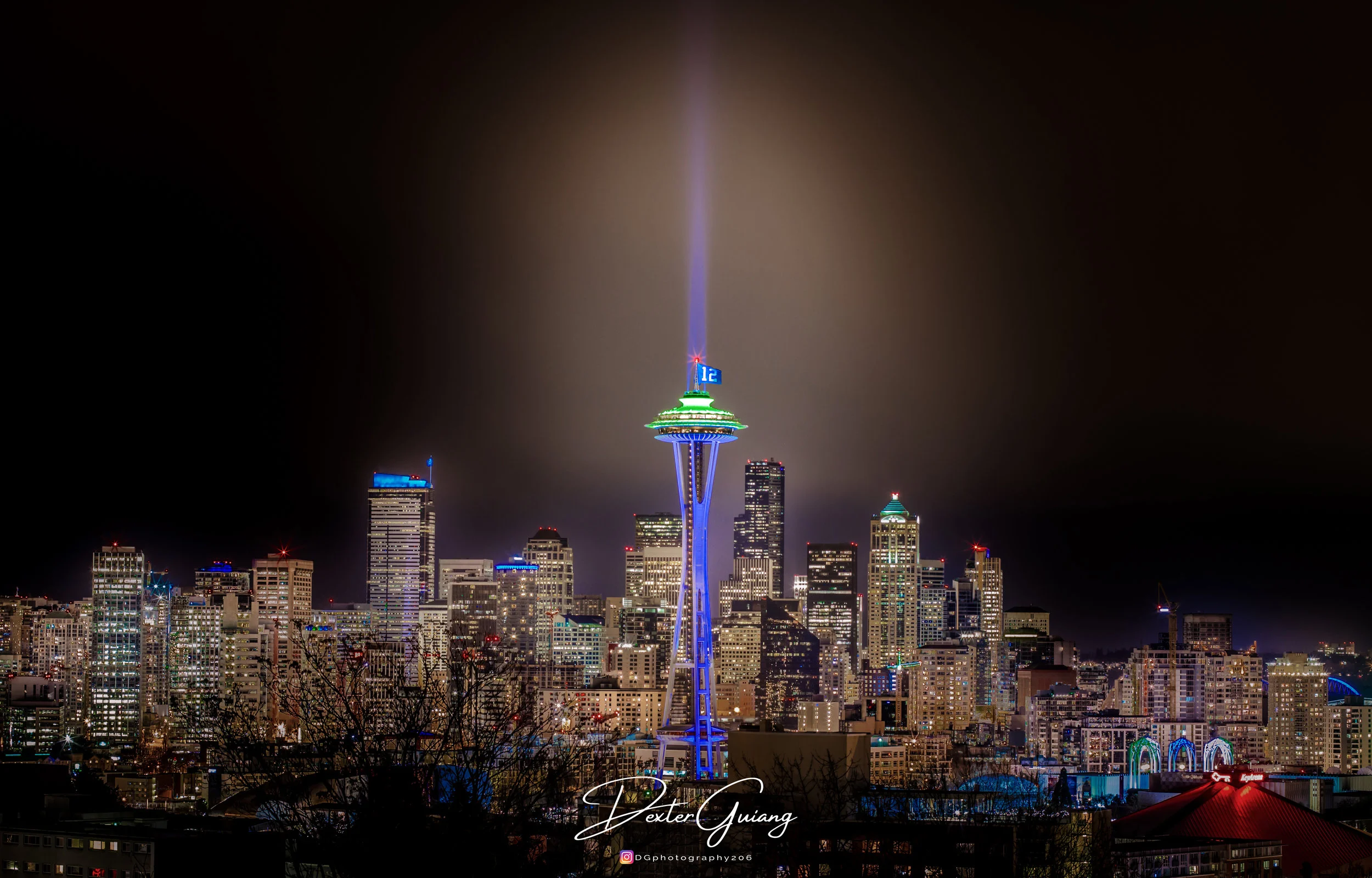 Shot on the night the 2013 Seahawks won the Super Bowl.