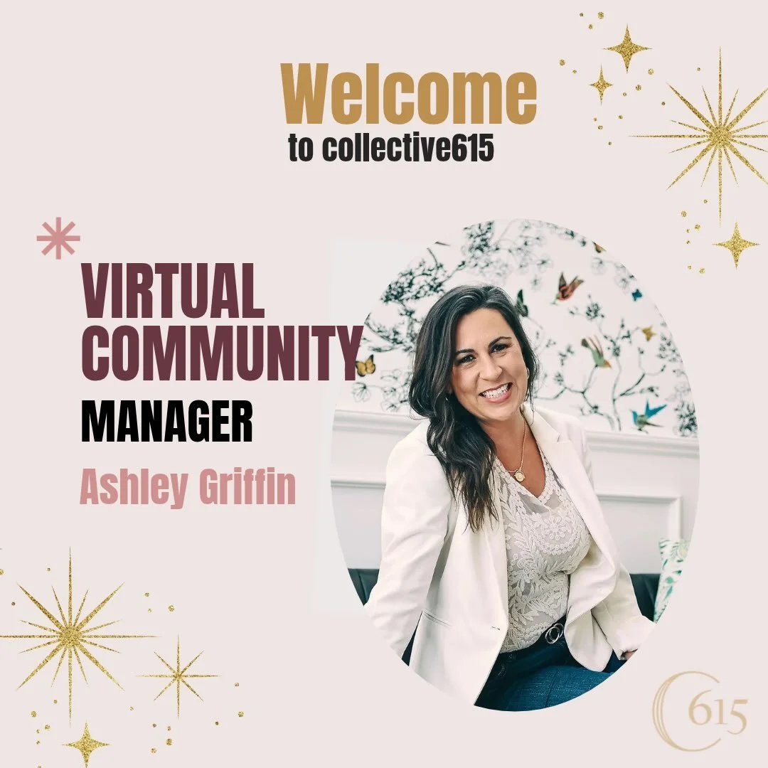Ashley is Back!🎉

We&rsquo;re excited to welcome Ashley Griffin back to Collective615 as our Virtual Community Manager! 🤍

Ashley was previously part of the Collective615 community team a few years ago, and she&rsquo;s excited to be back &mdash; th