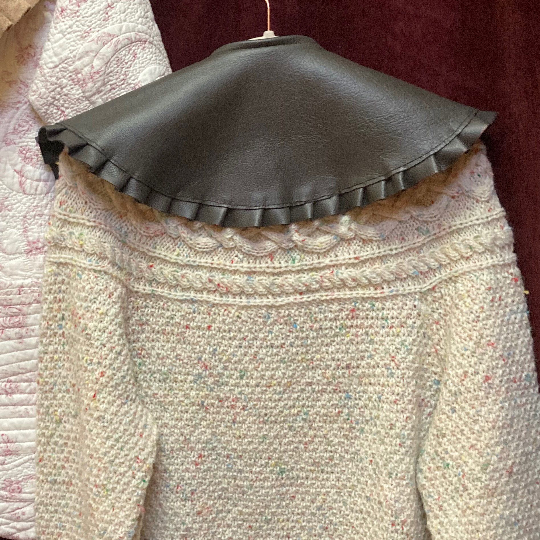 Charcoal Leather Puritan Collar