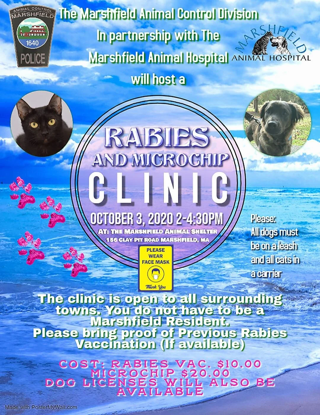 LOW-COST RABIES AND MICROCHIP CLINIC — Friends of the Marshfield Animal ...