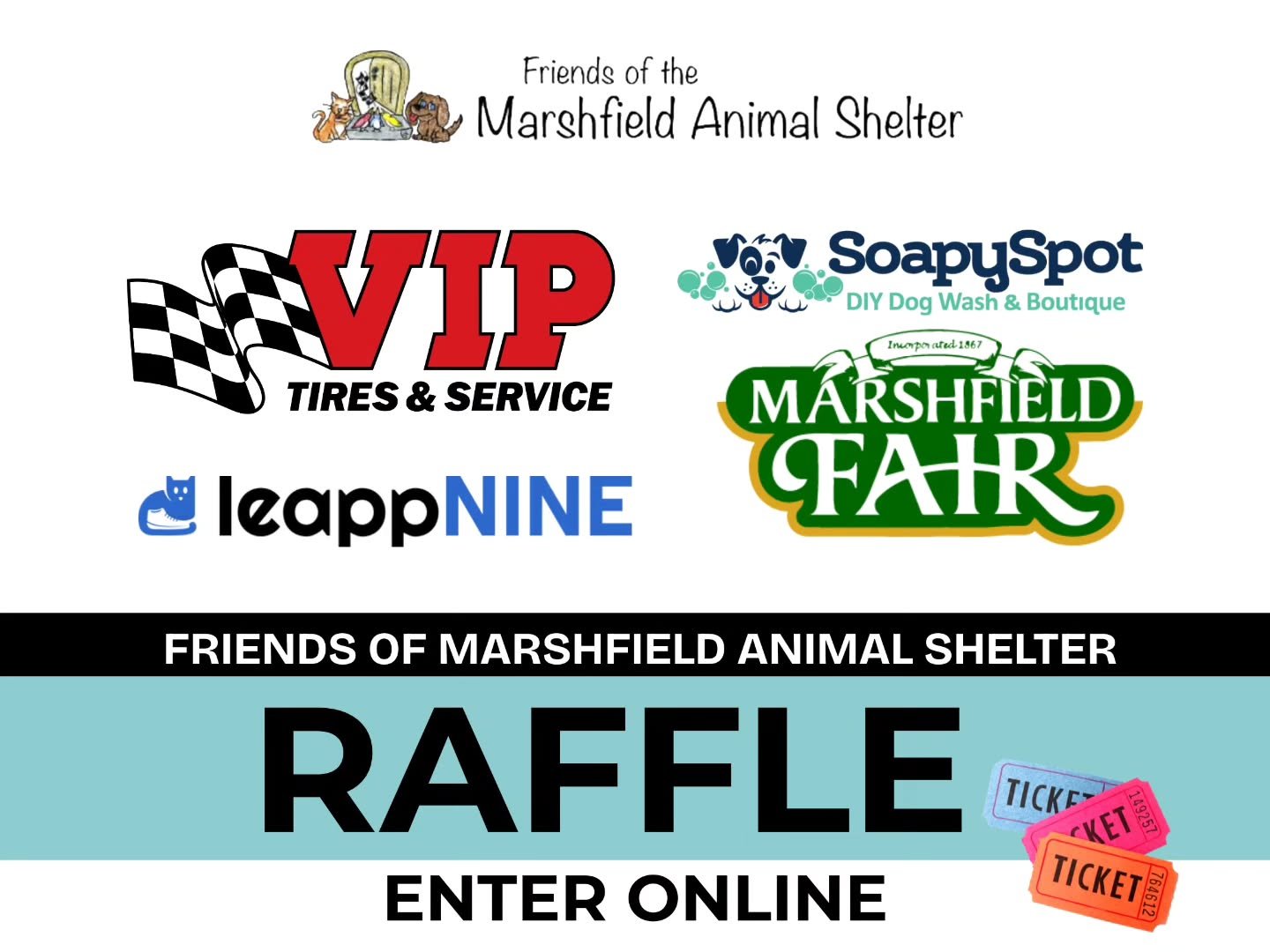 Support Friends of the Marshfield MA Animal Shelter and enter to win great prizes. Winners will be drawn on July 16th.
For more details and to Buy Entries go to http://go.rallyup.com/hope4pets