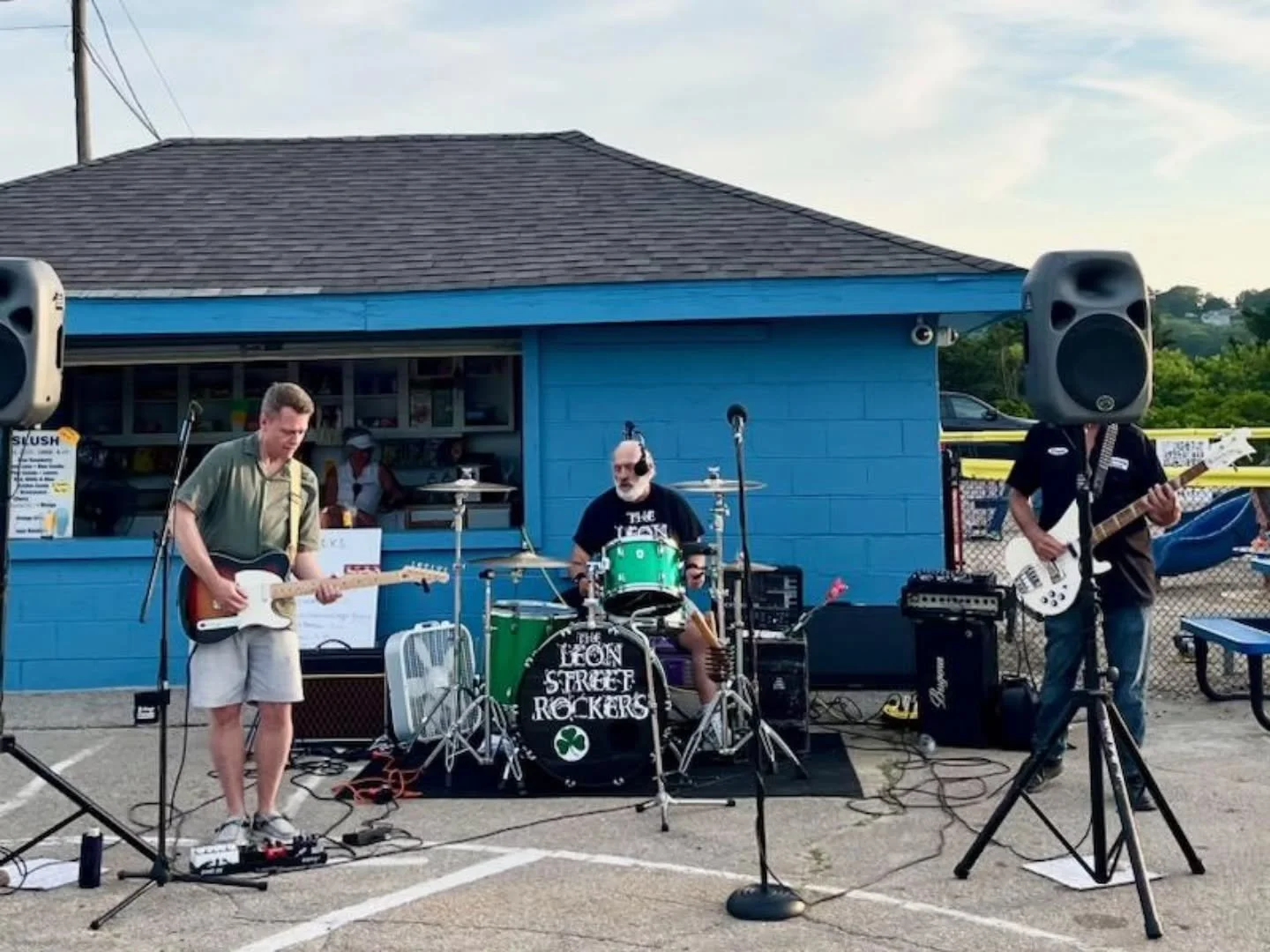 COMING UP THIS SATURDAY, AUGUST 16TH! 
Free concert 5:30 pm at Rexhame Beach parking lot. Featuring classic rock performed by the Leon Street Rockers with a guest appearance of solo acoustic guitarist Billy Mulligan. 
Any donations will benefit the p