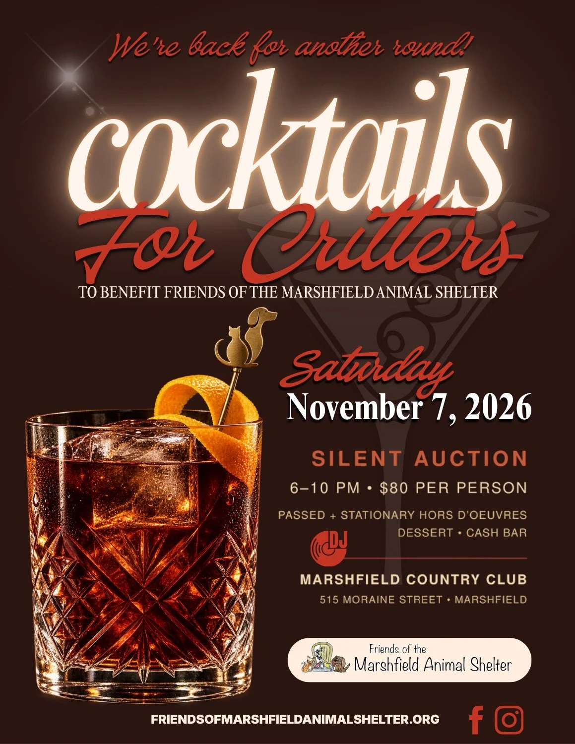 COCKTAILS FOR CRITTERS 2026