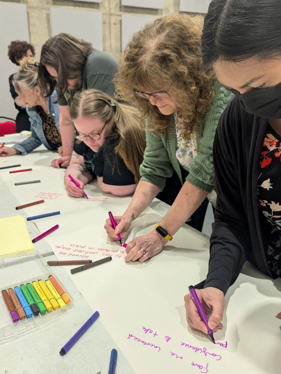 Back in Coventry, with familiar faces.

Last week we returned to work with the incredible community cast of The Great Middlemarch Mystery - four years on!

This 20-strong group have been part of an ongoing relationship with Dash Arts, and it felt ver