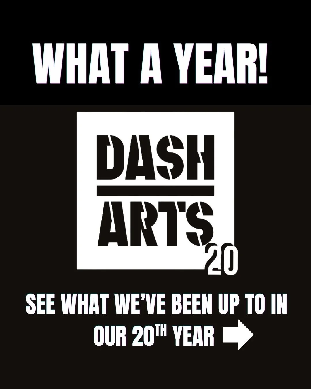 What a year it's been.

As we wrap up our 20th anniversary celebrations, we've been looking back at everything we've shared together.

From We Are Free to Change the World, our 20th anniversary caf&eacute; series, to our Off West End-nominated play T