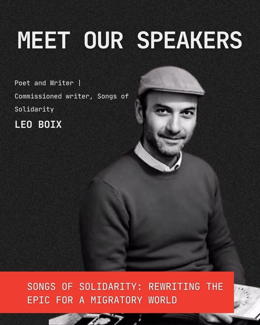 Songs of Solidarity asks a big question: what might an epic for our time look like?

One written and performed by migrants. One that draws on ancient traditions to tell stories of displacement, belonging and survival in the world we live in now.

Nex