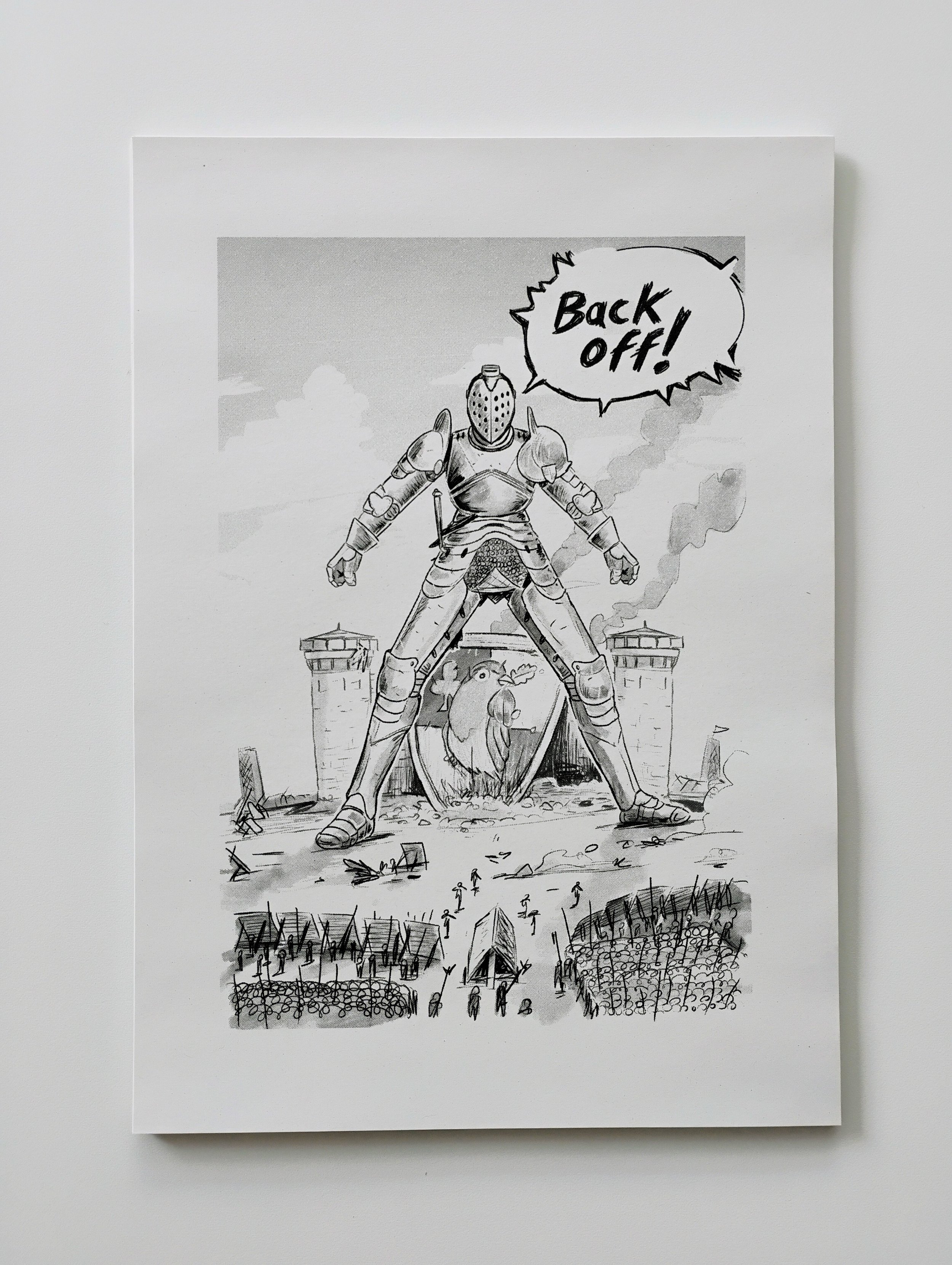 "Back Off!" | A4 Risograph Print