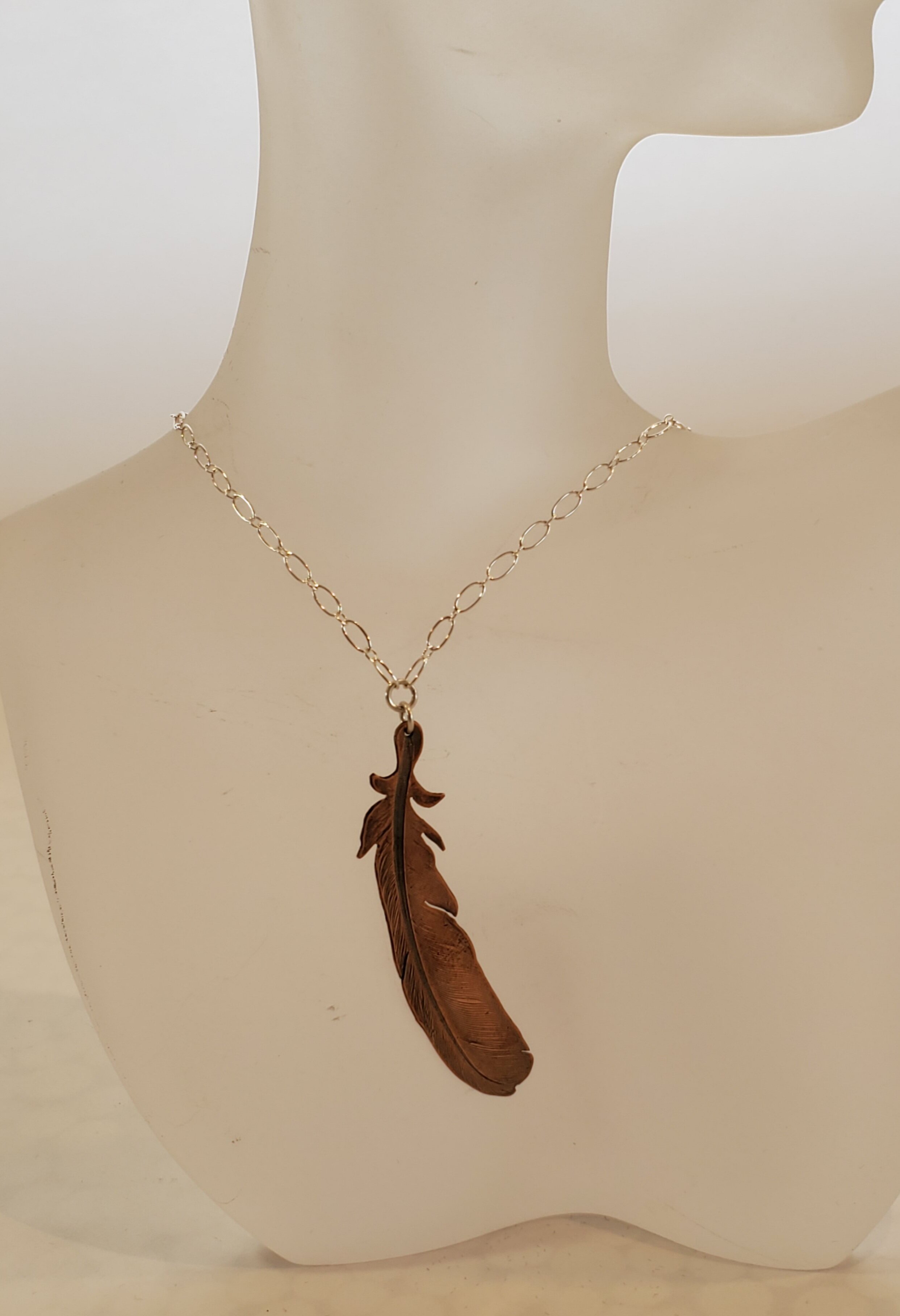 Copper Feather Necklace — Urve Manuel