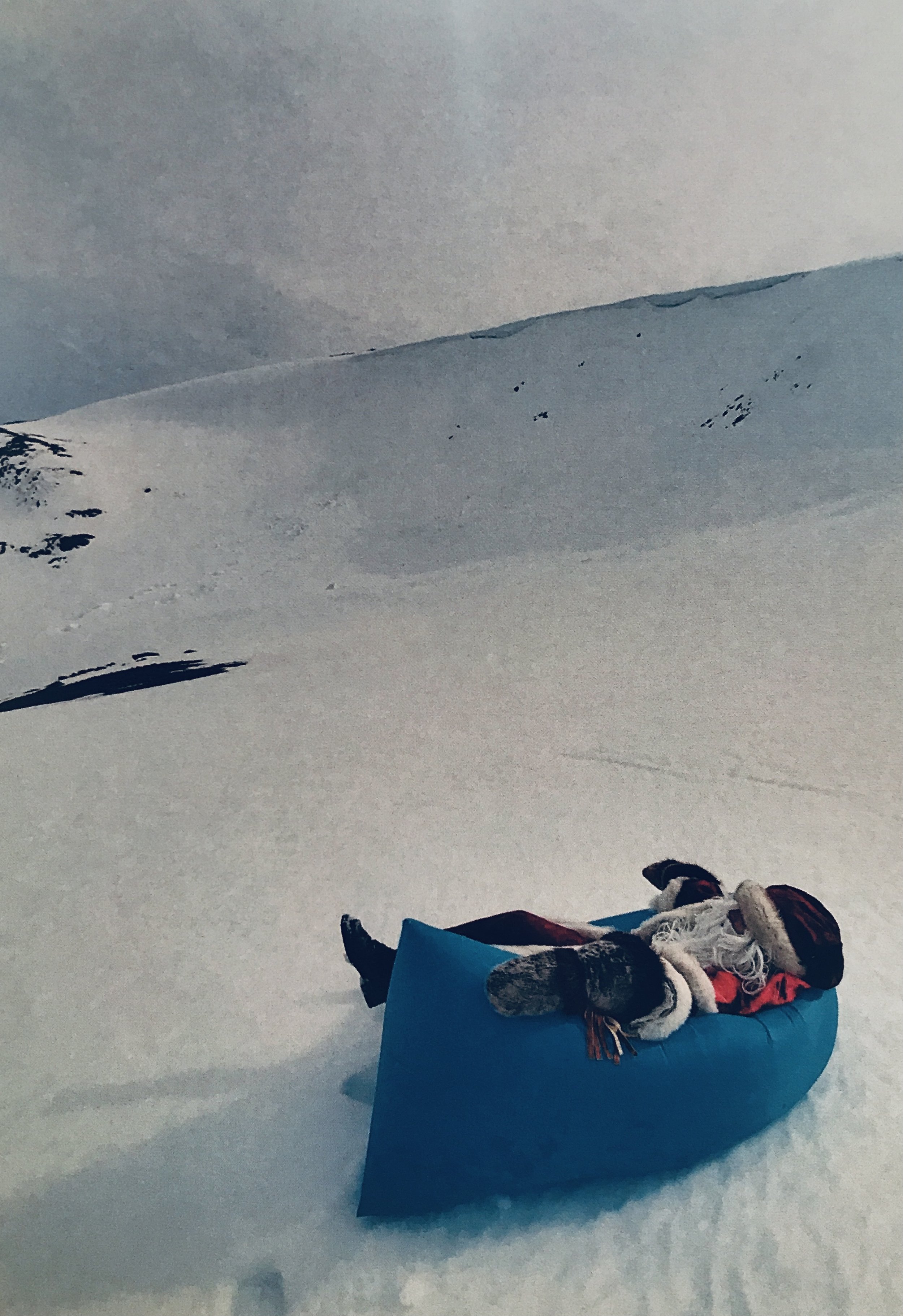 Santa goes Sledding at Trout River Bowl