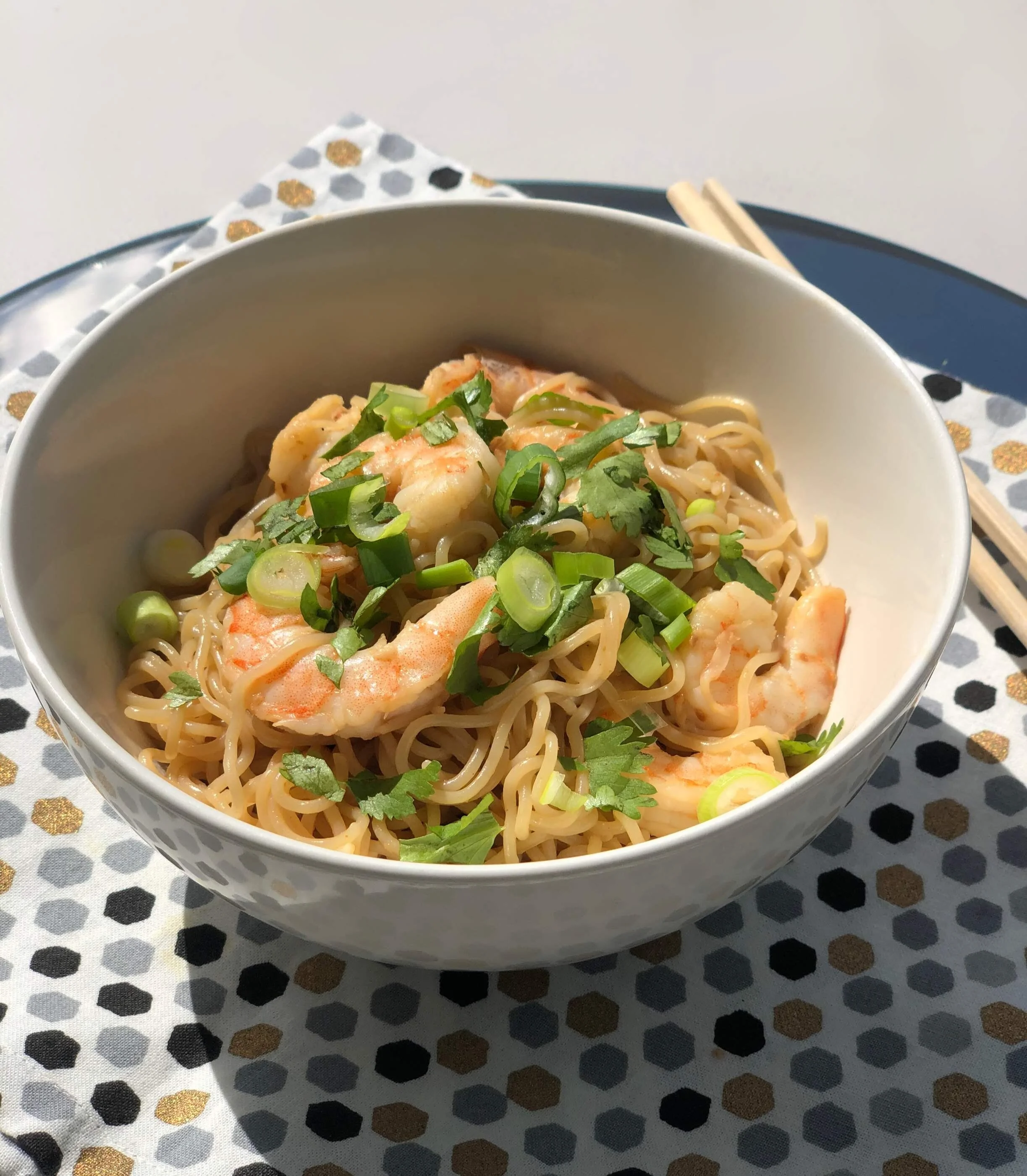 Noodles con Camarones estilo Ramen