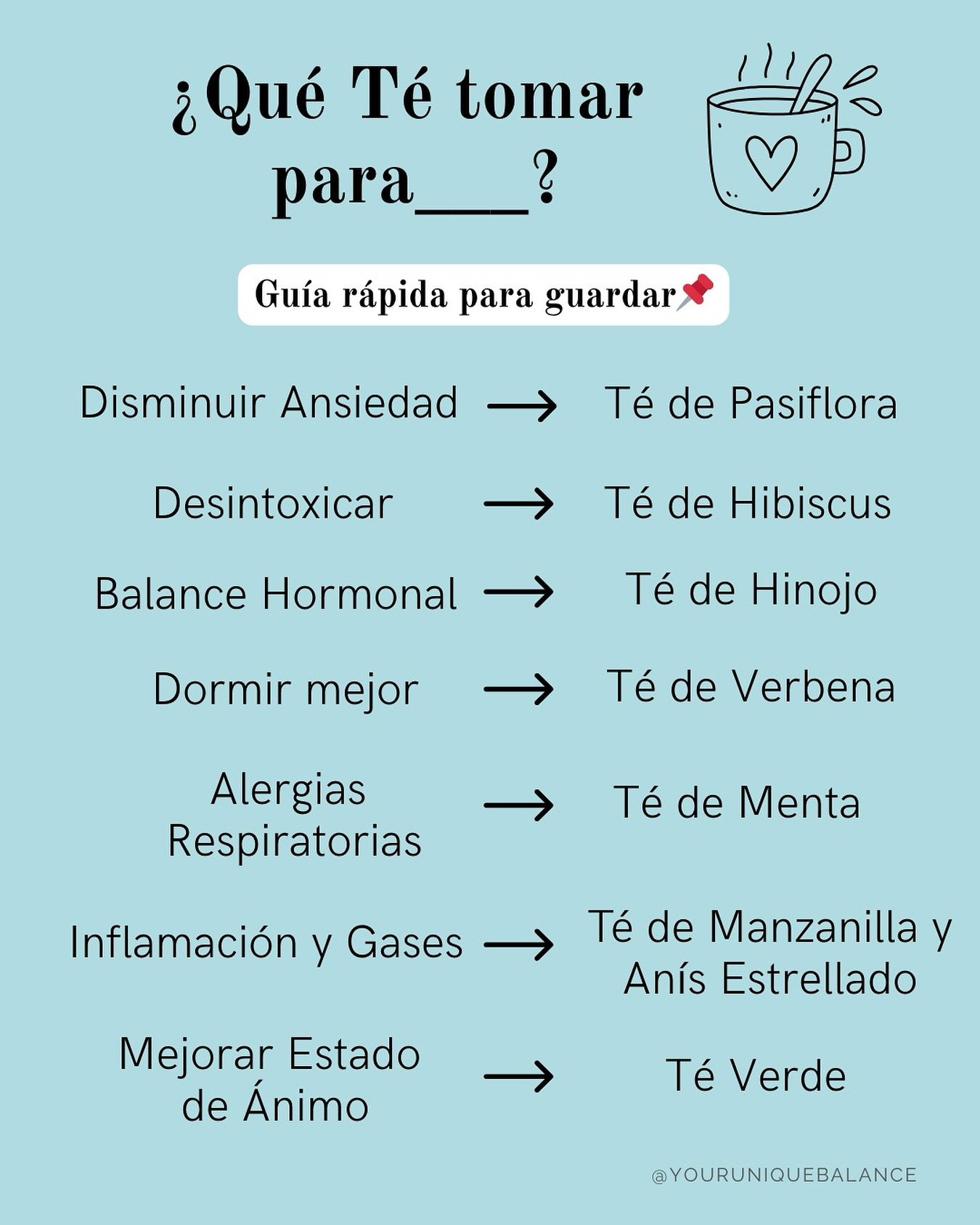 Guarda este post para que siempre lo tengas a la mano y comp&aacute;rtelo 📌

Estos son algunos de mis t&eacute;s favoritos y naturales para aliviar varios malestares que suelen aparecer en momentos de ansiedad, inflamaci&oacute;n, cansancio y digest