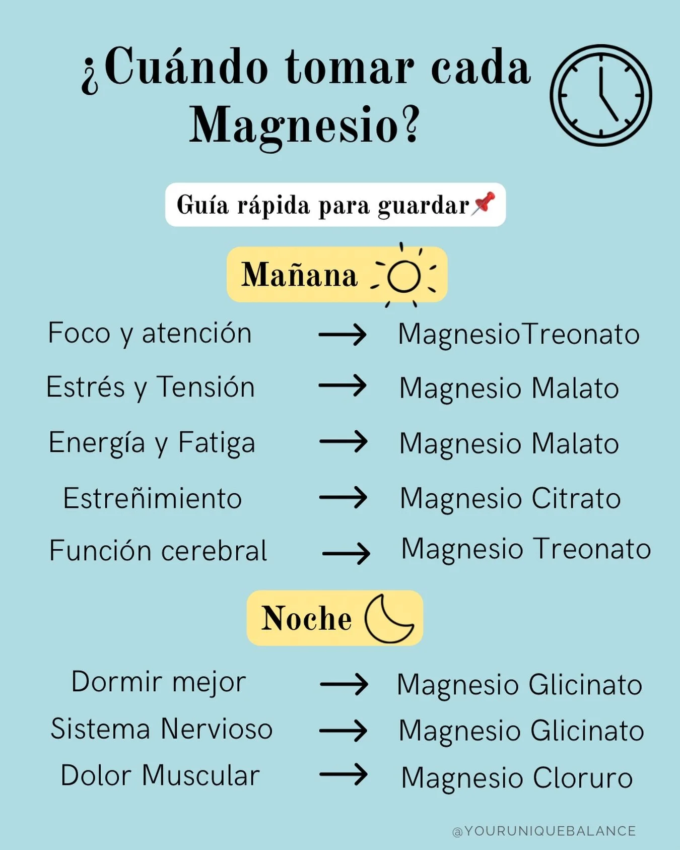 Guarda este post para que siempre lo tengas a la mano y comp&aacute;rtelo 📌

Aqu&iacute; te muestro cu&aacute;ndo tomar cada tipo de magnesio seg&uacute;n lo que tu cuerpo necesita: descanso, foco, energ&iacute;a, manejo del estr&eacute;s o apoyo di