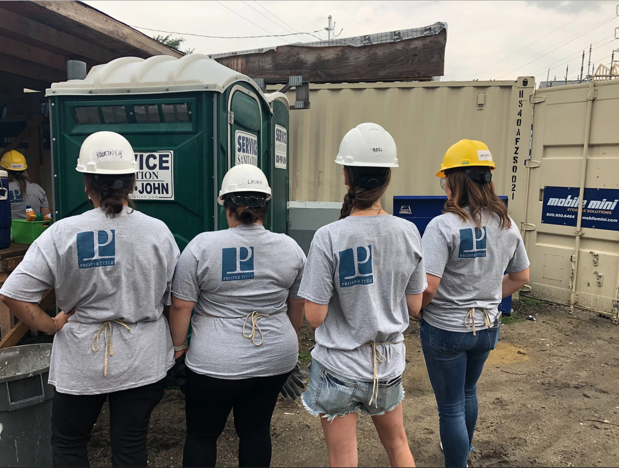Proper Title team on a Habitat for Humanity build day
