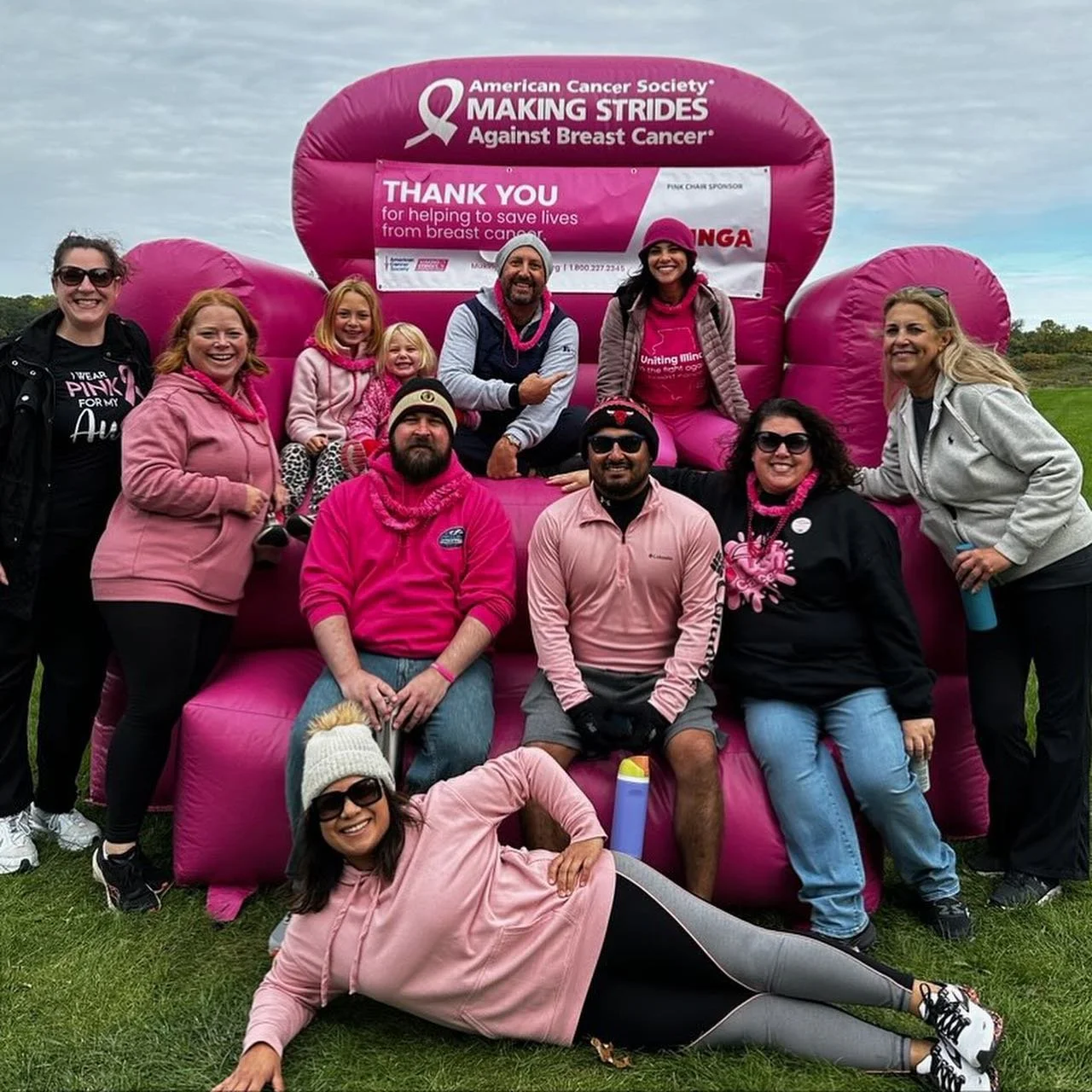 Group photo at charity event