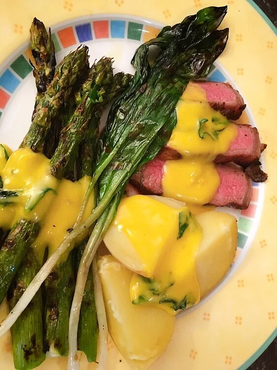Date Night In – Grilled Ramp Hollandaise