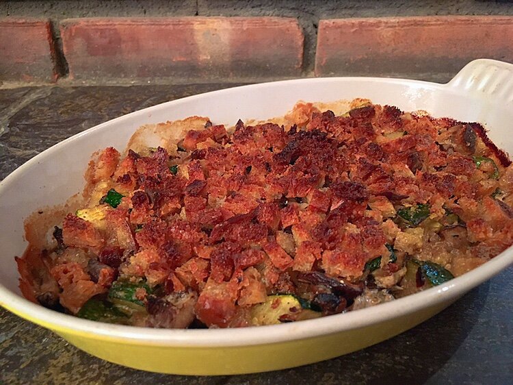 Zucchini &amp; Mushroom Gratin