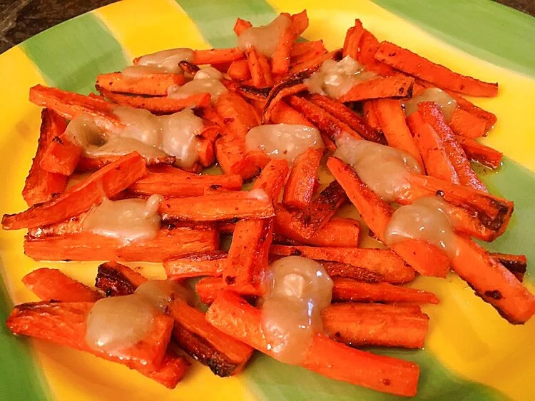 Spicy Roasted Carrots with Tahini Butter