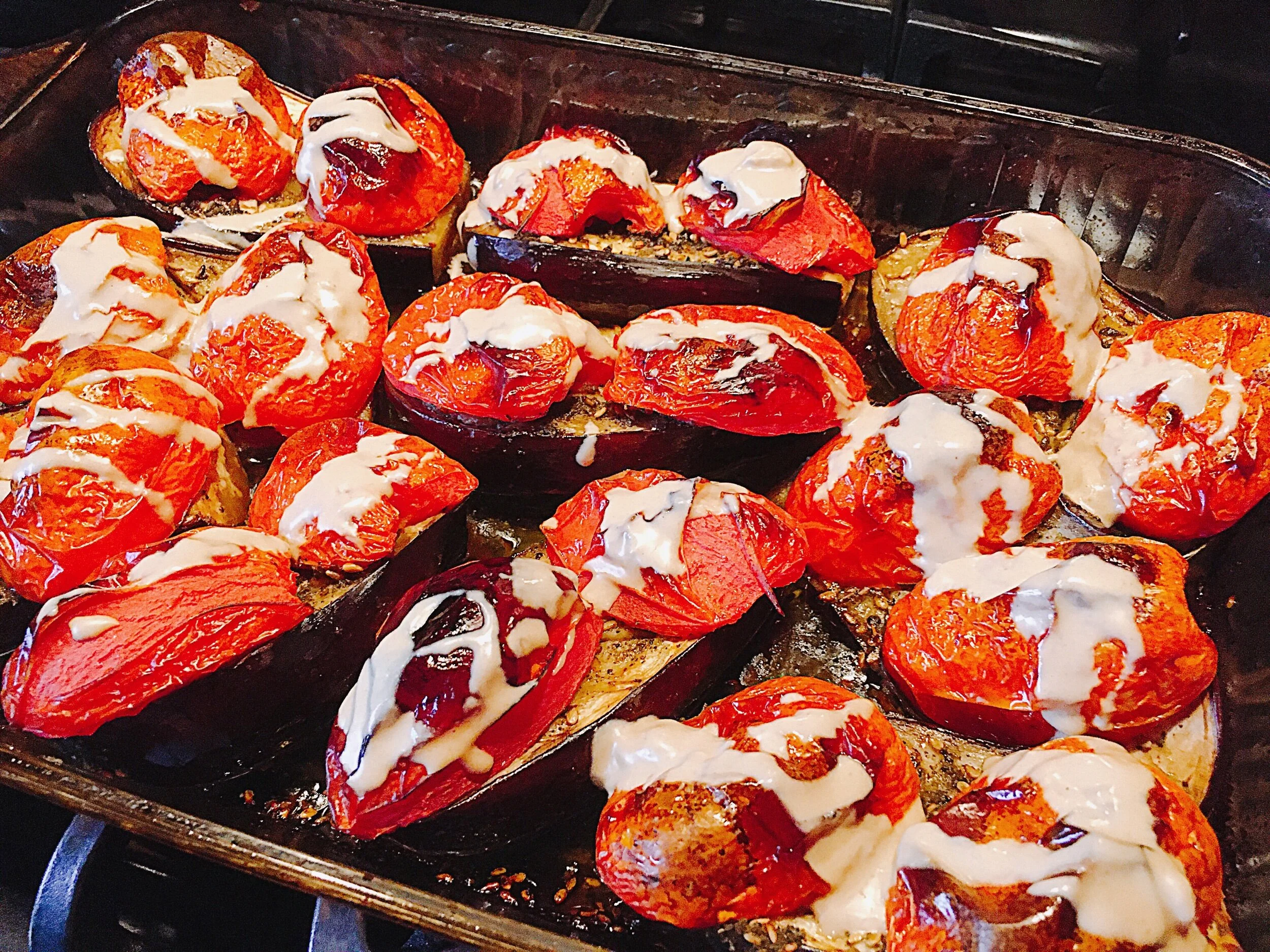 Roasted Eggplant with Tomatoes