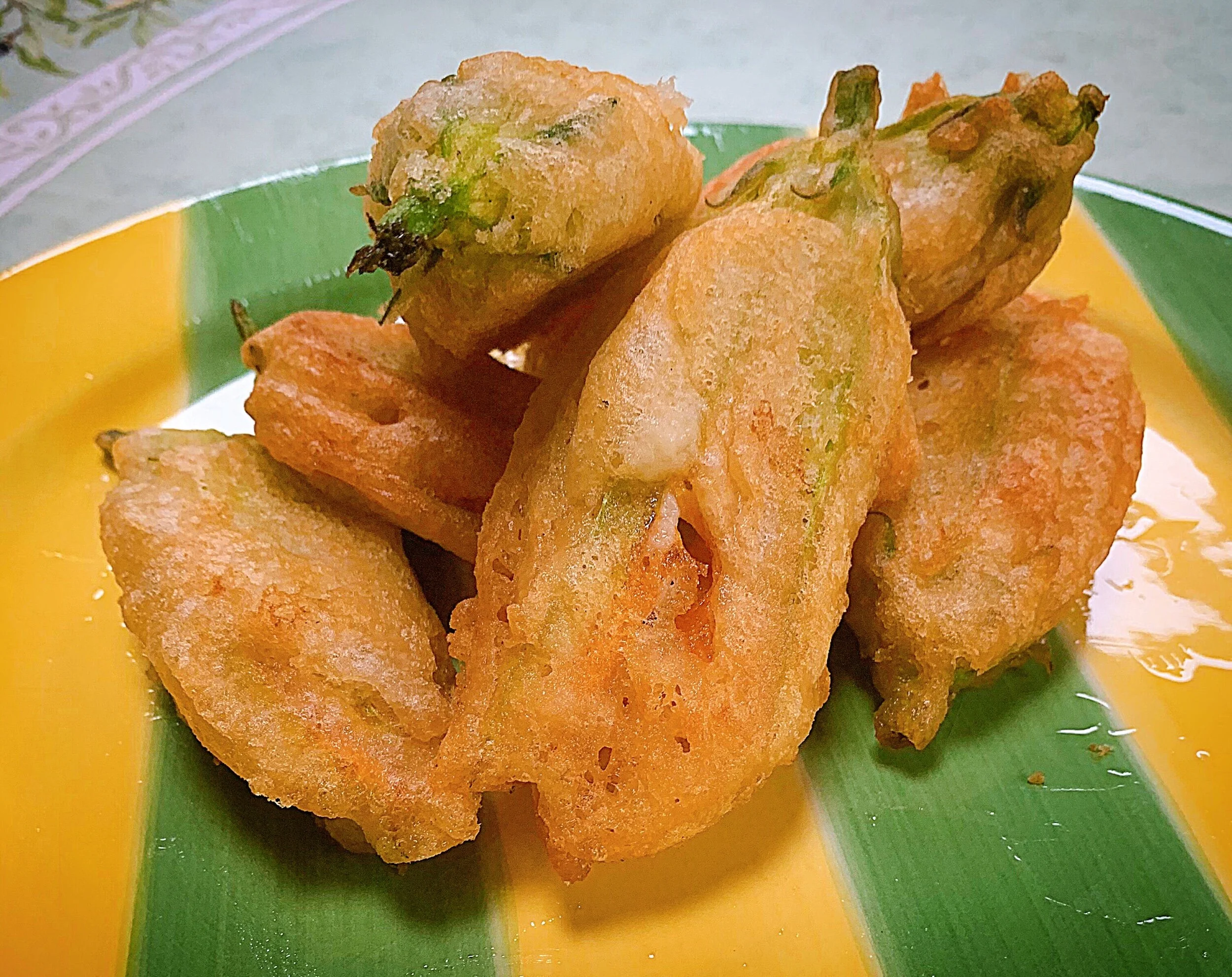 Fried Stuffed Zucchini Blossoms