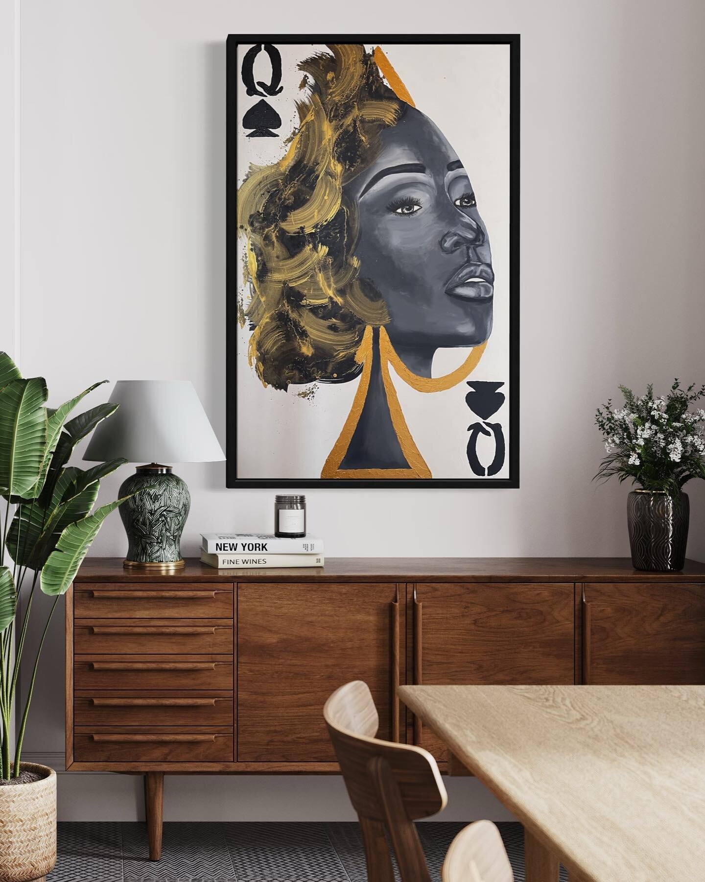 Queen of Spades! Available for purchase! 

Materials: Acrylic on cotton canvas

Dimensions: 30&rdquo;x48&rdquo;

Price: $880

This work is delivered stretched onto frame.

*Any framing in pictures is not included.

All work comes signed and dated on 