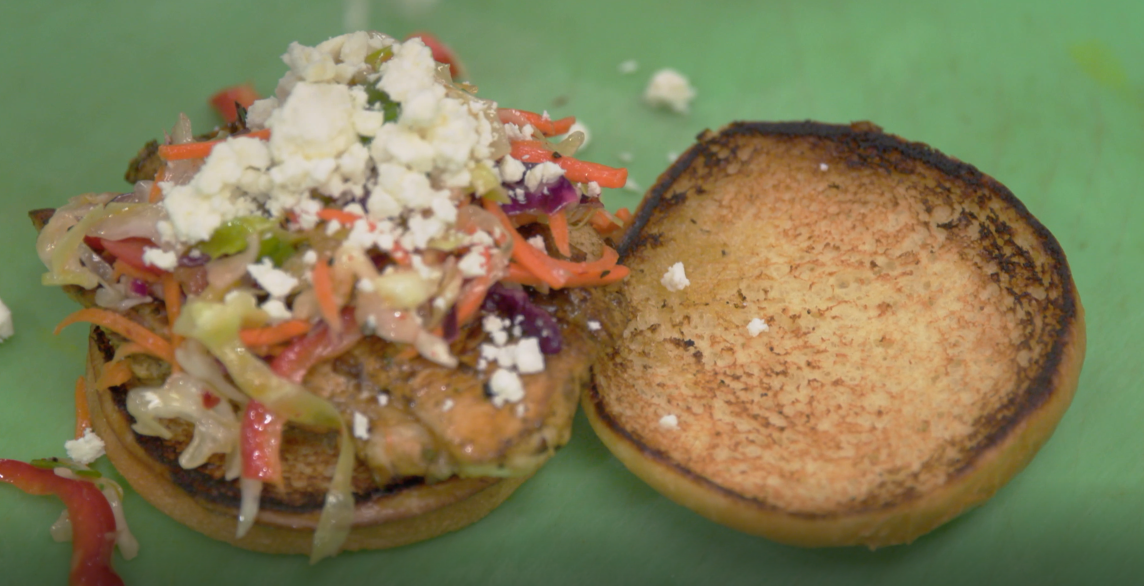 MOJO CHICKEN SANDWICHES WITH CITRUS SLAW