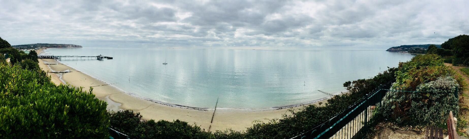 Sandown Bay seen from The National Poo Museum.