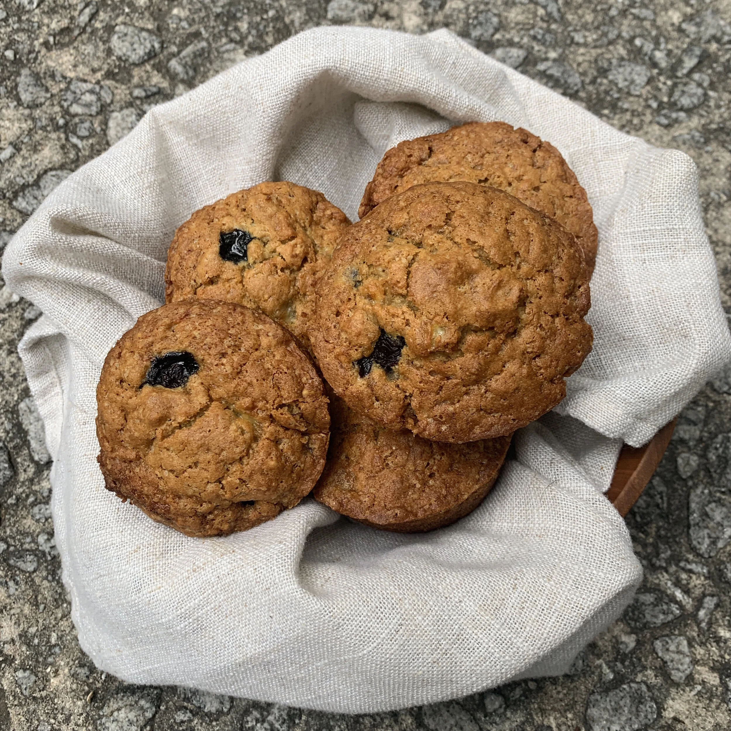 Vegan Gluten Free Banana Blueberry Muffins