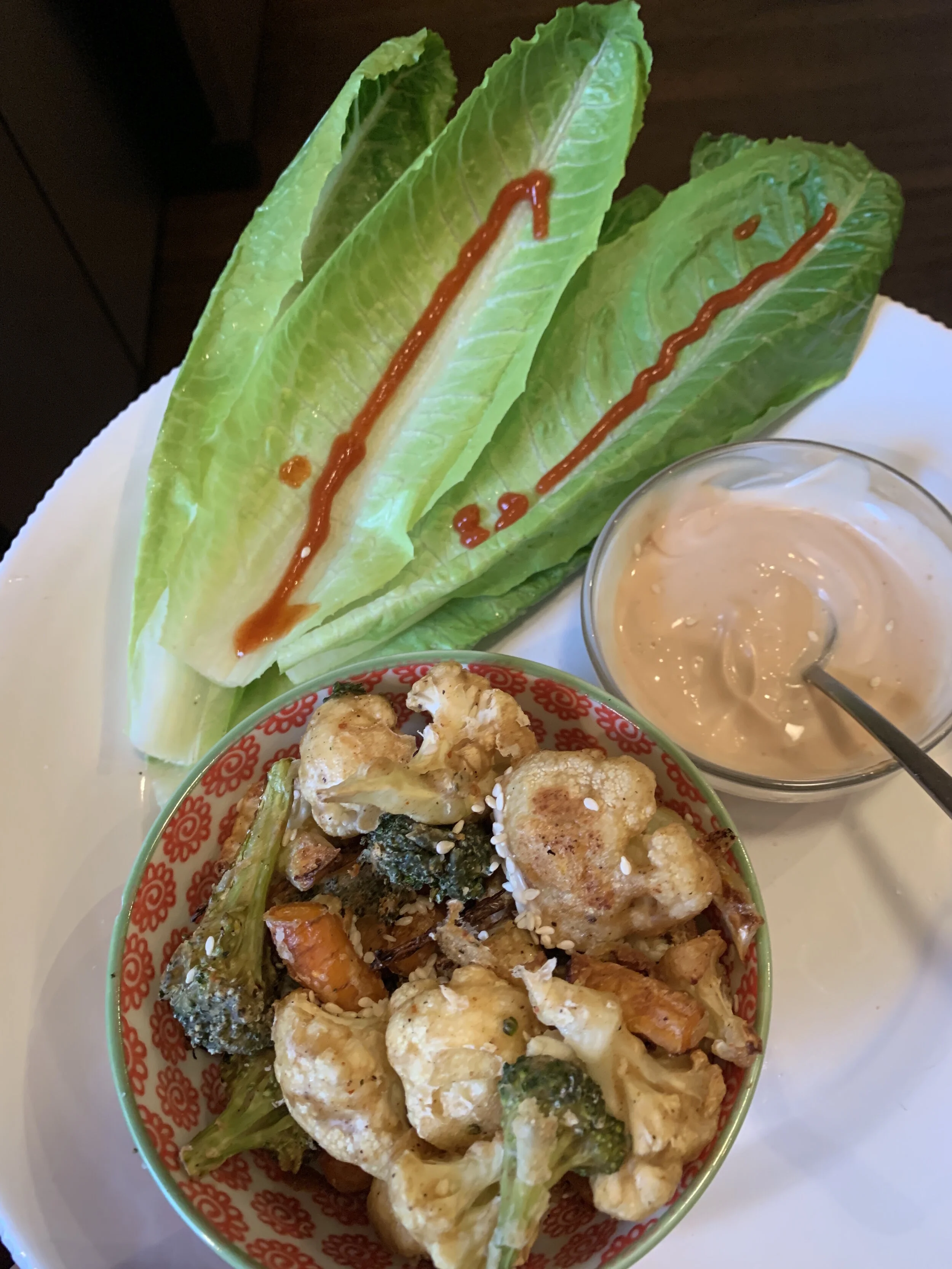 Roasted Veggie Lettuce Wraps