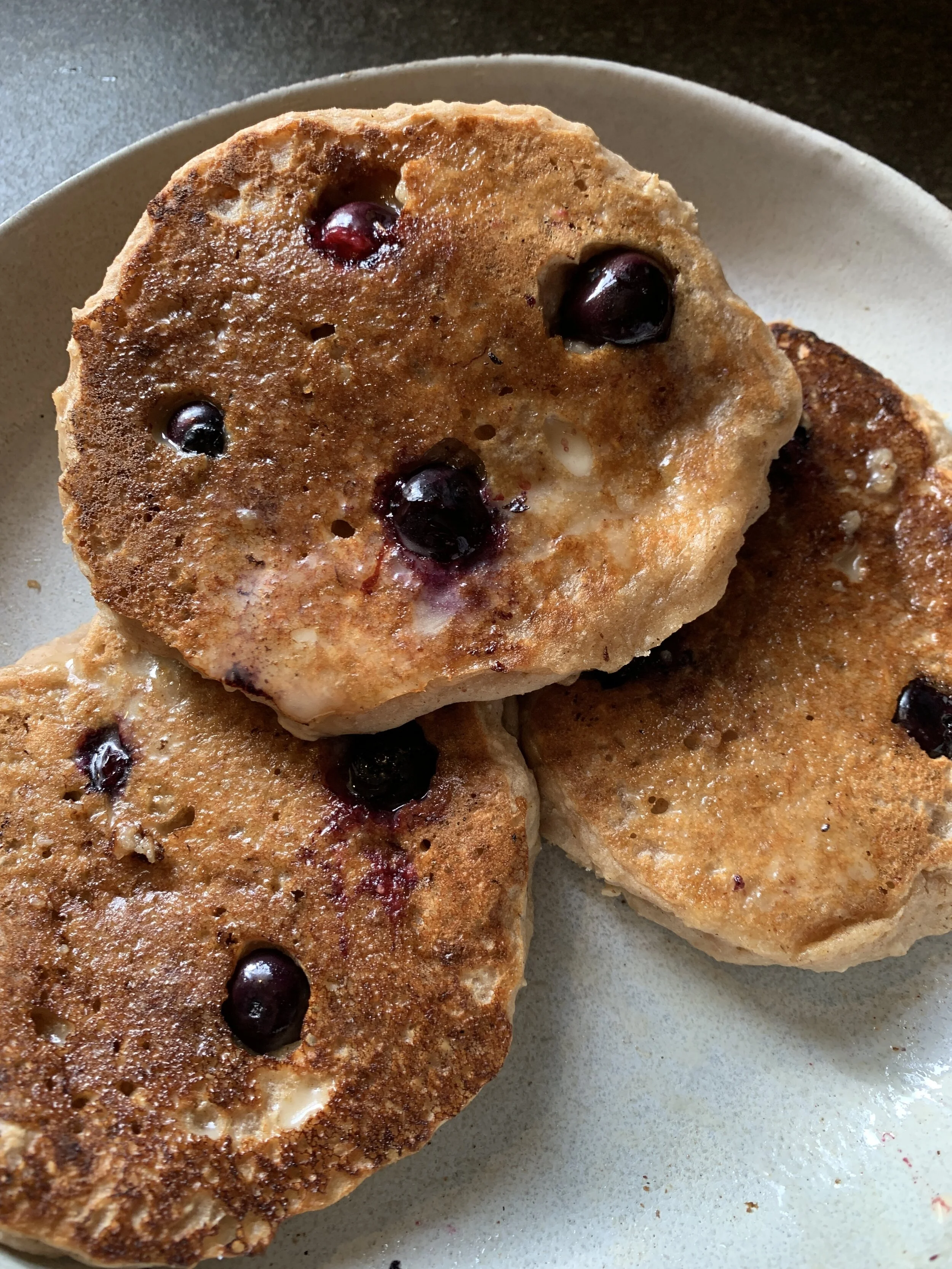 Life Changing Banana Blueberry Pancakes