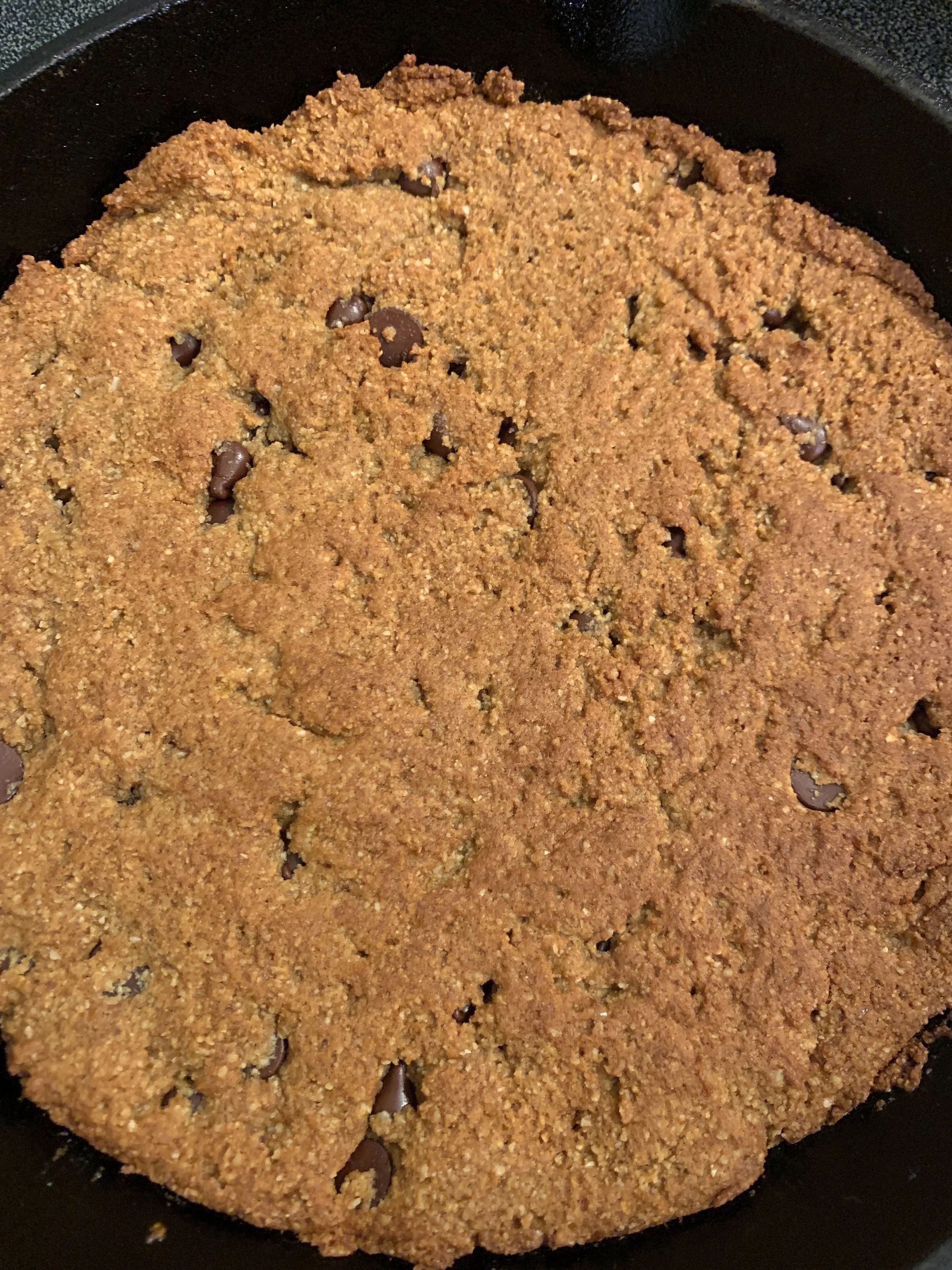 Pumpkin Chocolate Chip Skillet Cookie