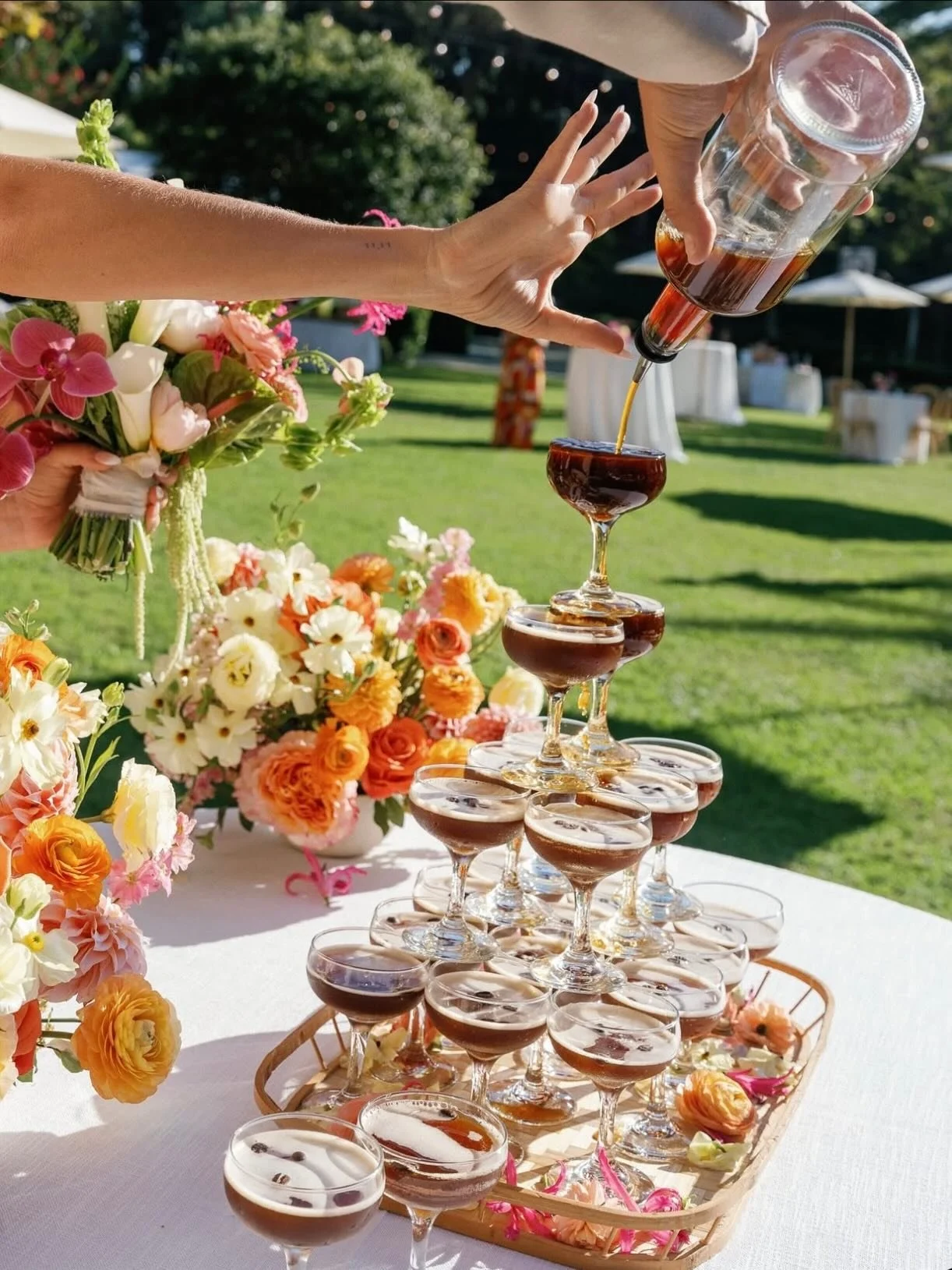 Espresso martinis, flowers, and a whole lot of love. 💋

Perfectly poured and beautifully served, just like their big day. Here&rsquo;s to love, laughter, and toasting in style. Cheers to the moments that make life extra sweet! Honored to cater this 