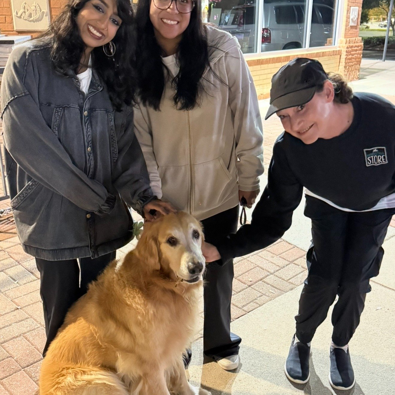 A behind the scenes moment... each year we are lucky to have support from a team member named Jim and his team in Charlotte. Yes, that is the truck behind that they help us load and unload for back to back Halloween events. But this is Sam, Jim's dog