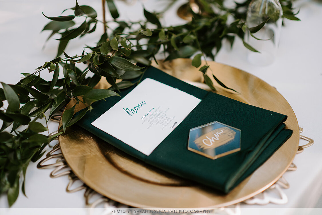 menu and place card