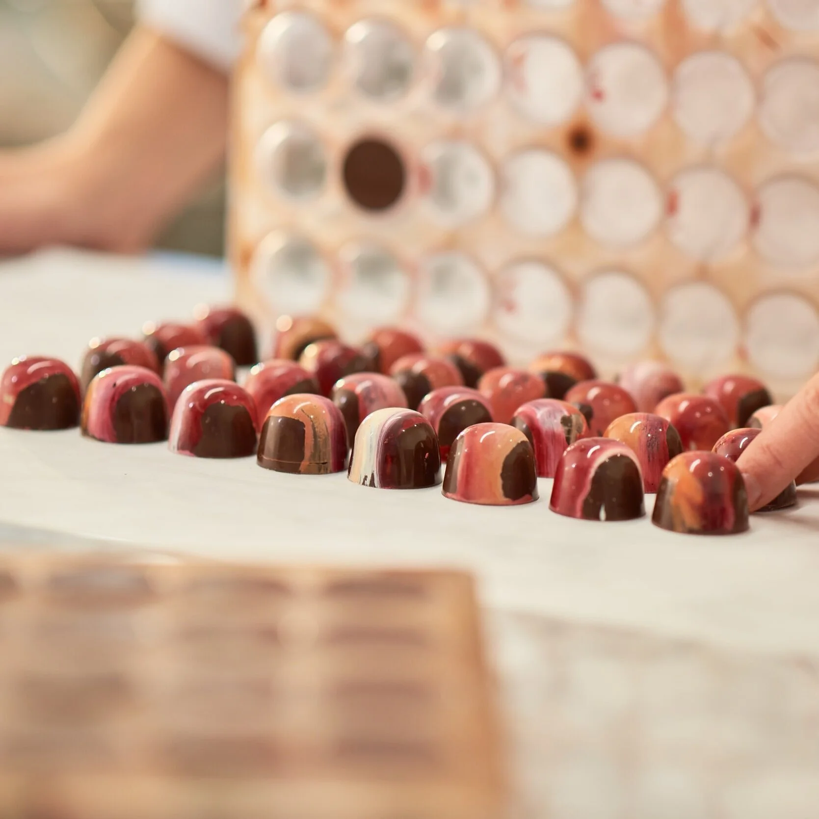 Chocolate Truffles being prepared in the classroom
