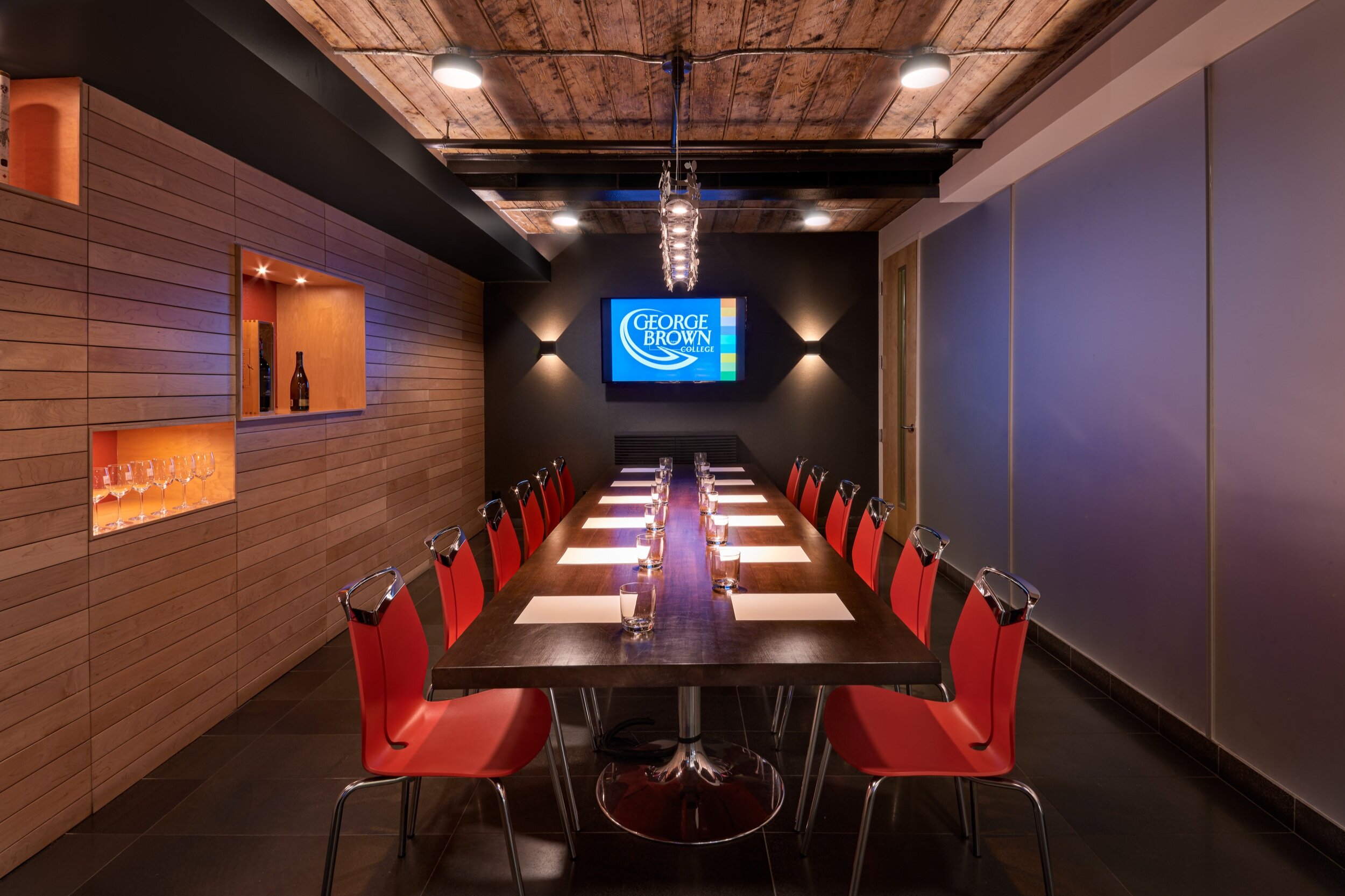 The Private Dining and Conference Room at the Centre for Hospitality & Culinary Arts at George Brown College